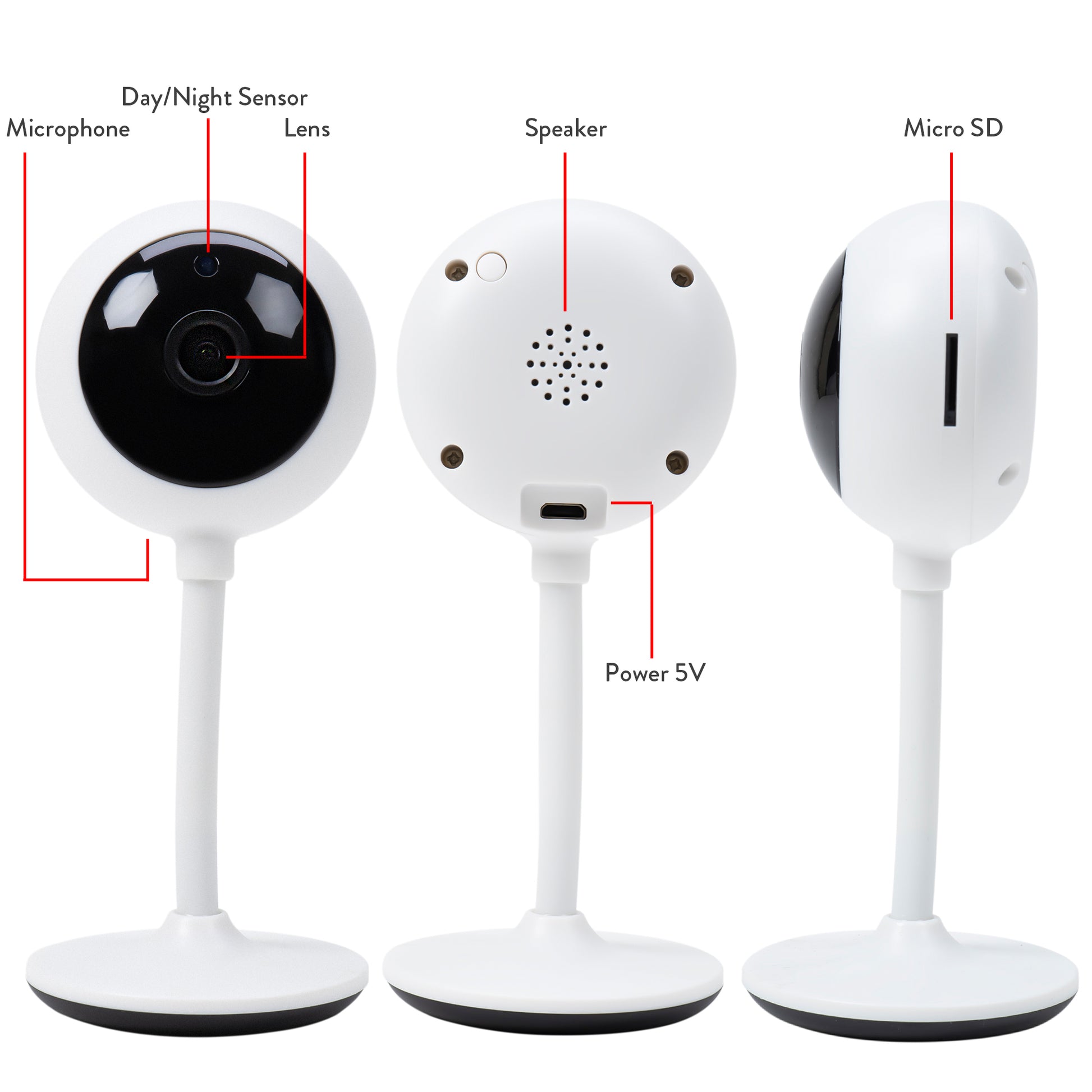 Camera supraveghere video PNI IP22T cu IP, 2MP 1080P, WiFi, slot card micro SD, compatibila cu aplicatia Tuya Smart