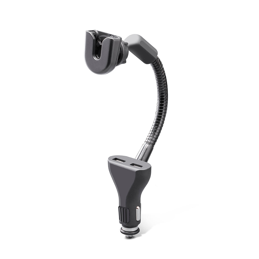 Incarcator auto Midland ST-DUAL USB cu suport pentru microfon, alimentare 12V