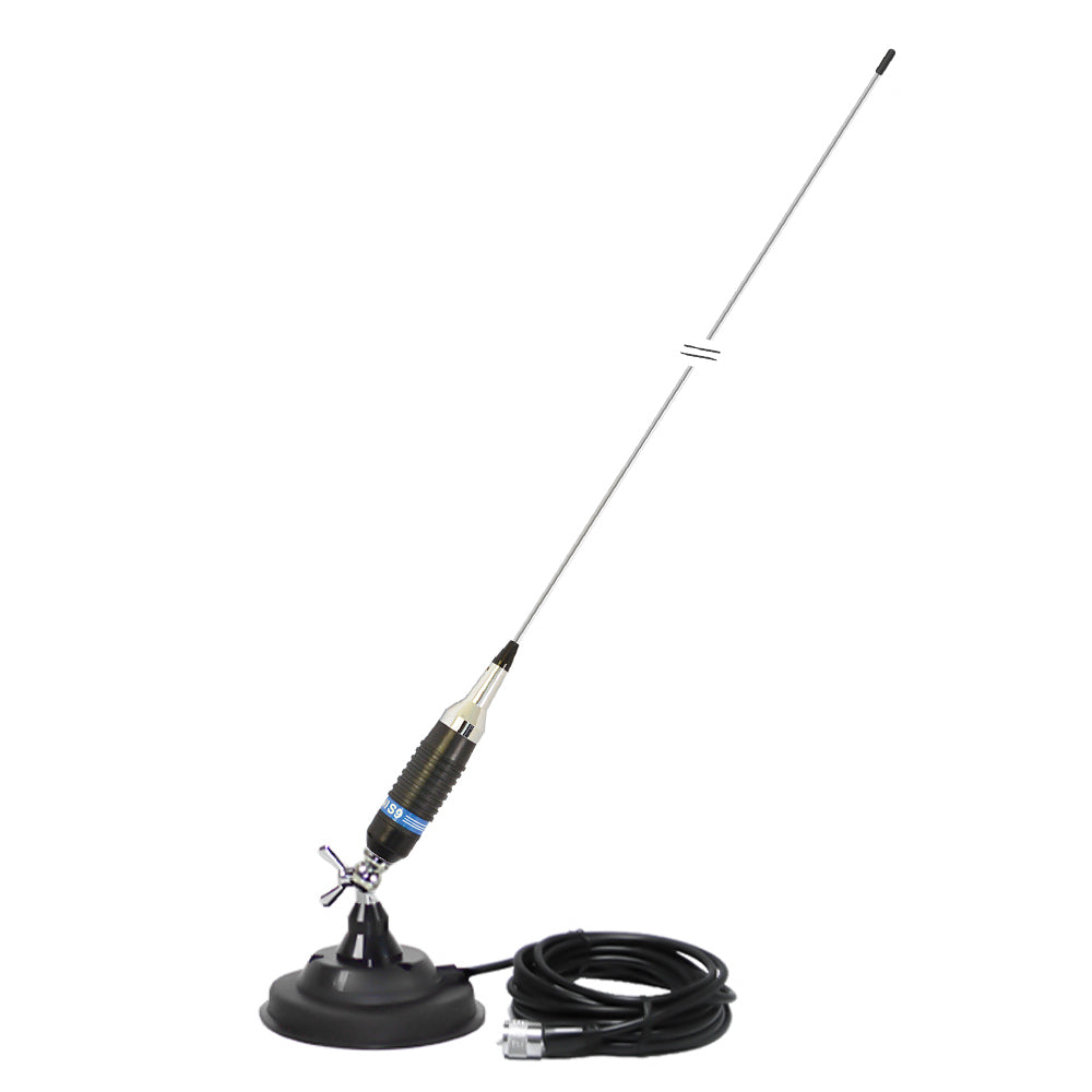 Antena CB PNI S9 lungime 120 cm si magnet cu fluture PNI 120/DV 125 mm inclus