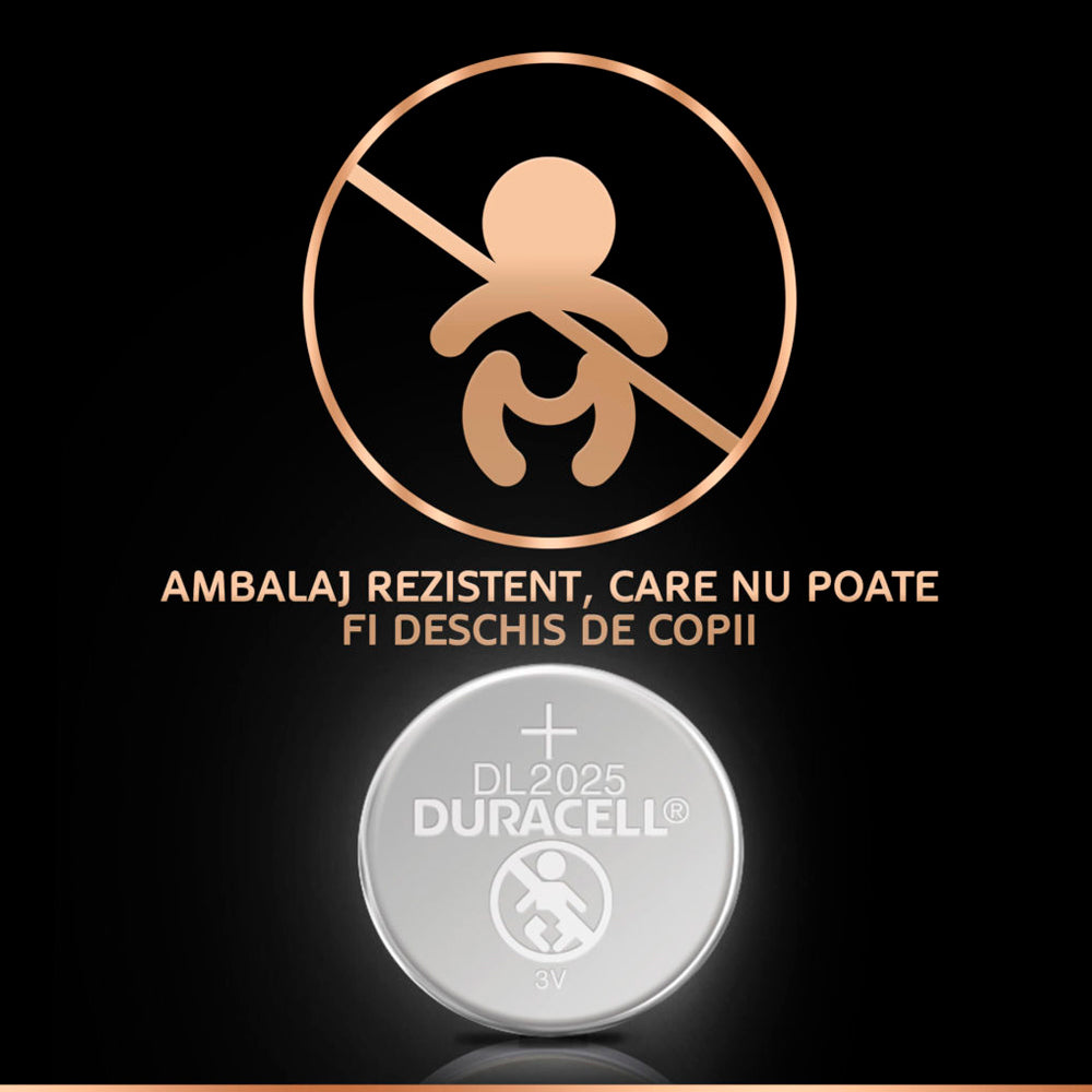 Baterii Duracell Specializate Lithiu, DL/CR2025, 2 buc cod 5003990