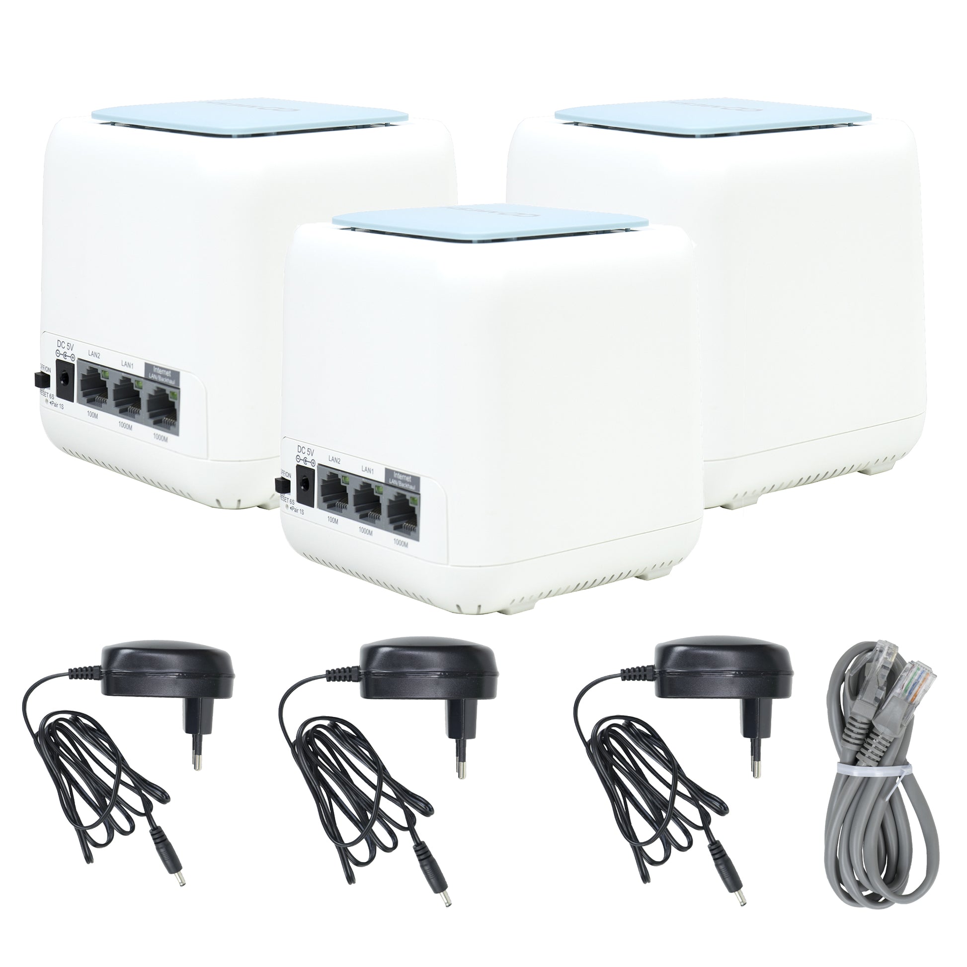 Sistem Mesh Wi-Fi PNI GB1200 Gigabit cu acoperire completa pentru casa 3 buc router si AP acces point