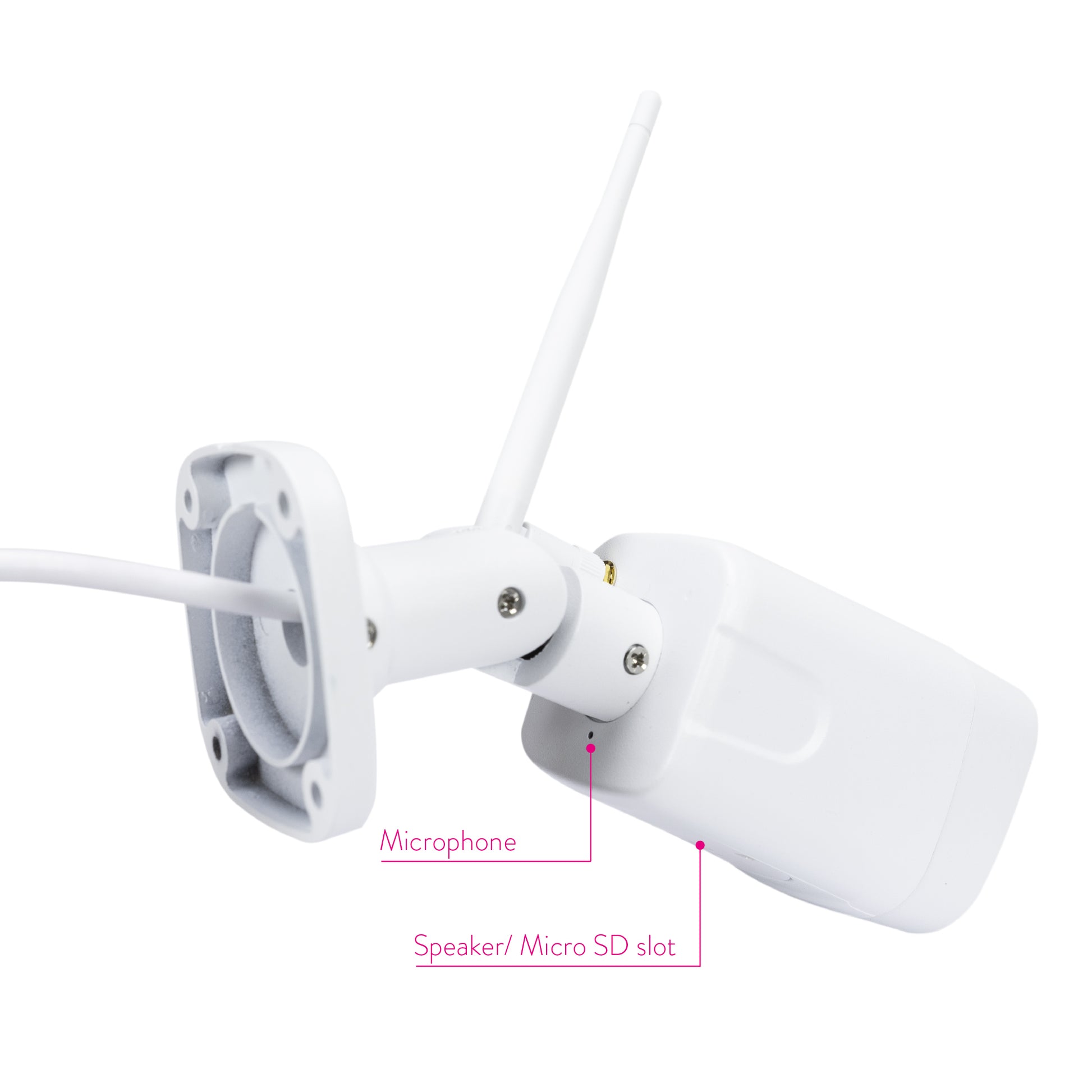 Camera supraveghere video PNI House IP55 5MP wireless cu IP, stand-alone, de exterior si interior si slot microSD, mod noapte