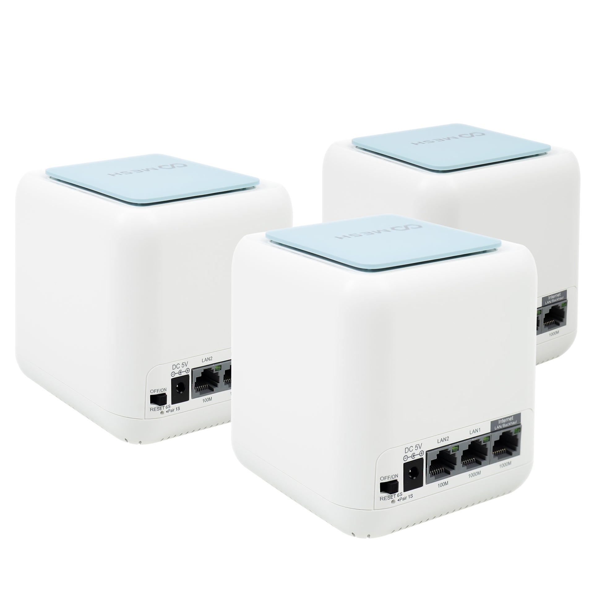 Sistem Mesh Wi-Fi PNI GB1200 Gigabit cu acoperire completa pentru casa 3 buc router si AP acces point