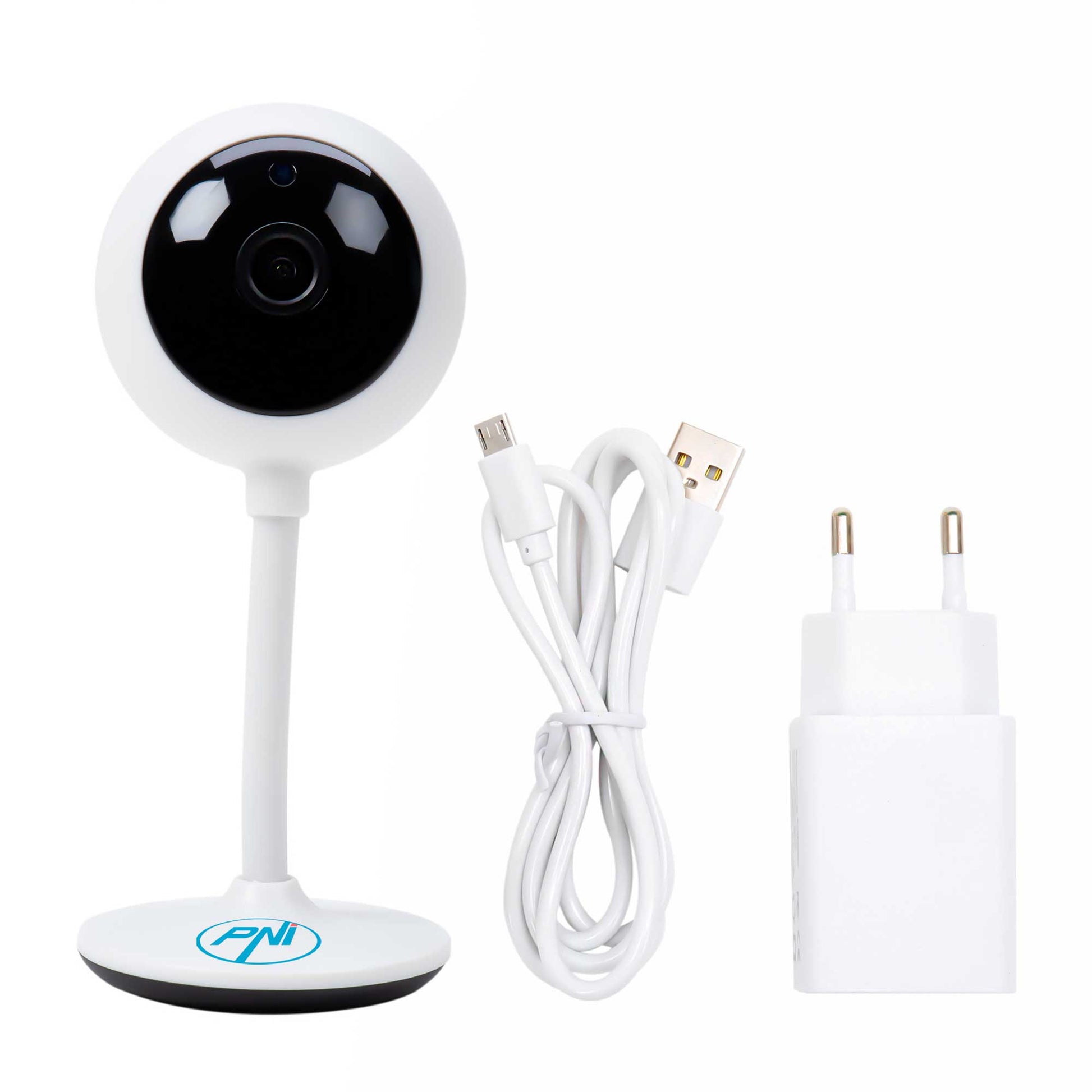 Camera supraveghere video PNI IP22T cu IP, 2MP 1080P, WiFi, slot card micro SD, compatibila cu aplicatia Tuya Smart