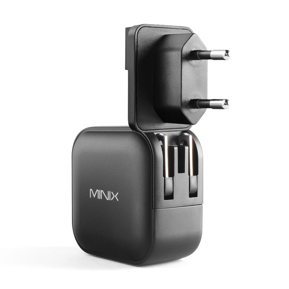 Incarcator Minix NEO P1 cu 3 porturi USB 2 x USB-C 3.0 (Max 65W) 1 x USB-A Quick Charge 3.0 (Max 36W)