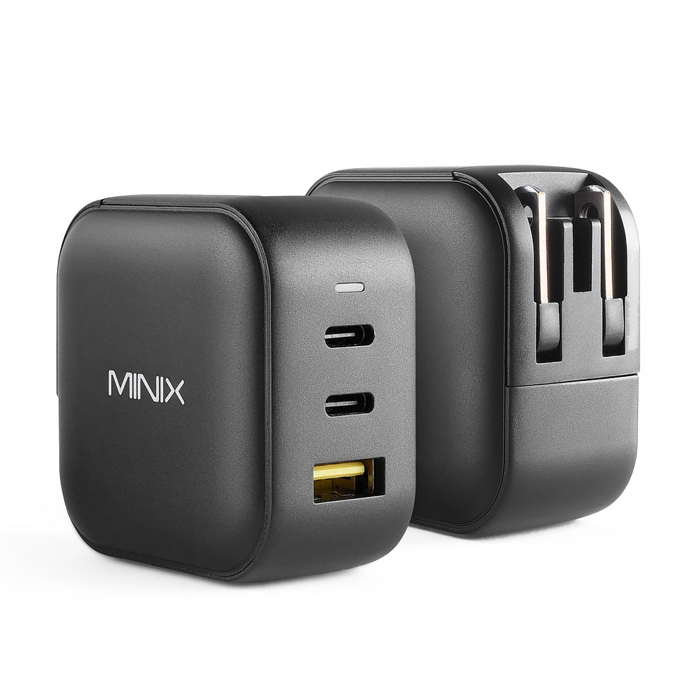 Incarcator Minix NEO P1 cu 3 porturi USB 2 x USB-C 3.0 (Max 65W) 1 x USB-A Quick Charge 3.0 (Max 36W)