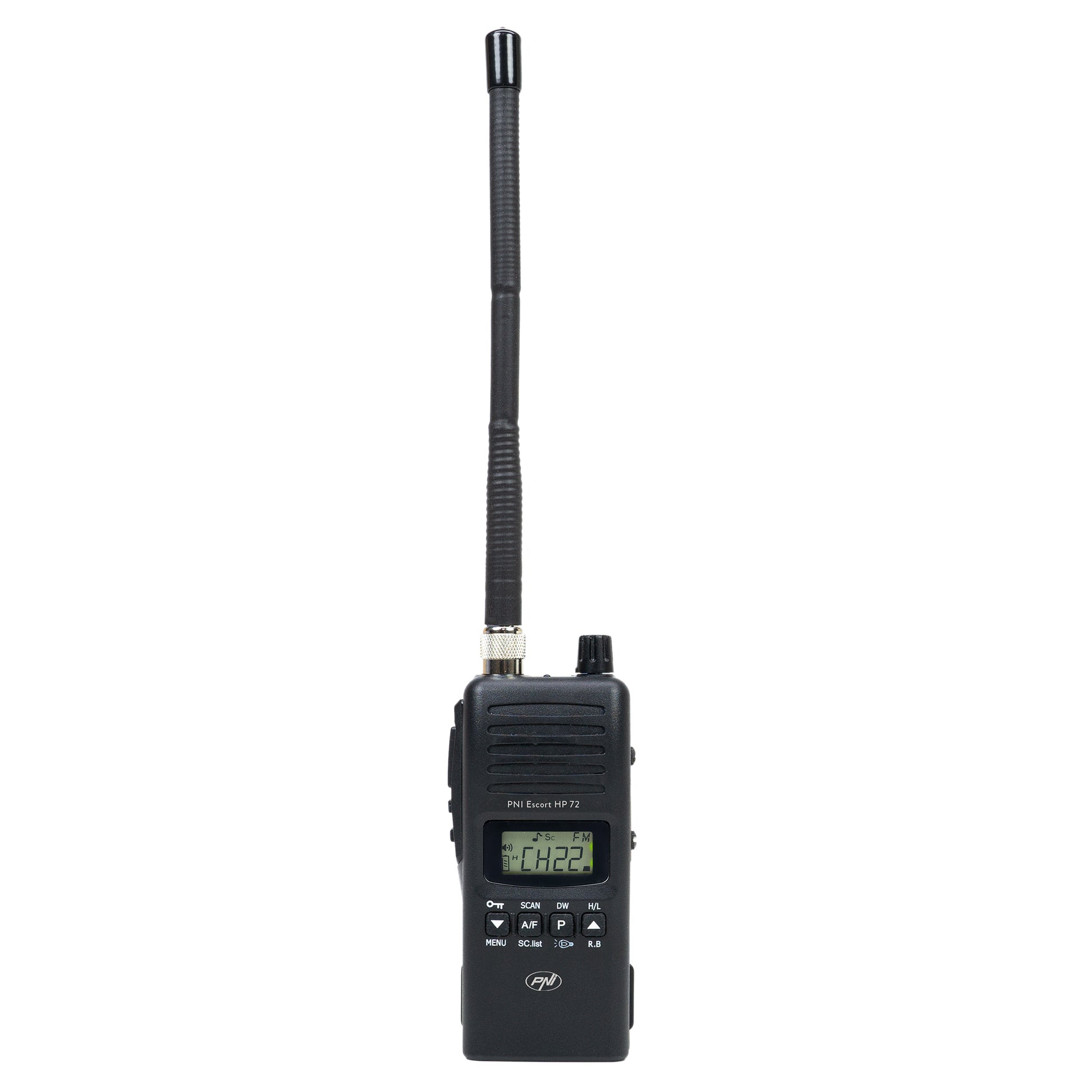 Statie radio CB portabila PNI Escort HP 72, multi-standard, 4W, AM-FM, ASQ reglabil pe 6 niveluri, Dual Watch, Scan, Lock, Roger Beep