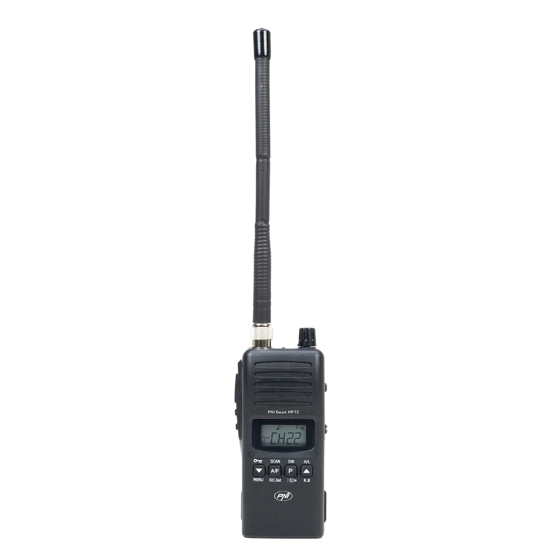 Statie radio CB portabila PNI Escort HP 72, multi-standard, 4W, AM-FM, ASQ reglabil pe 6 niveluri, Dual Watch, Scan, Lock, Roger Beep