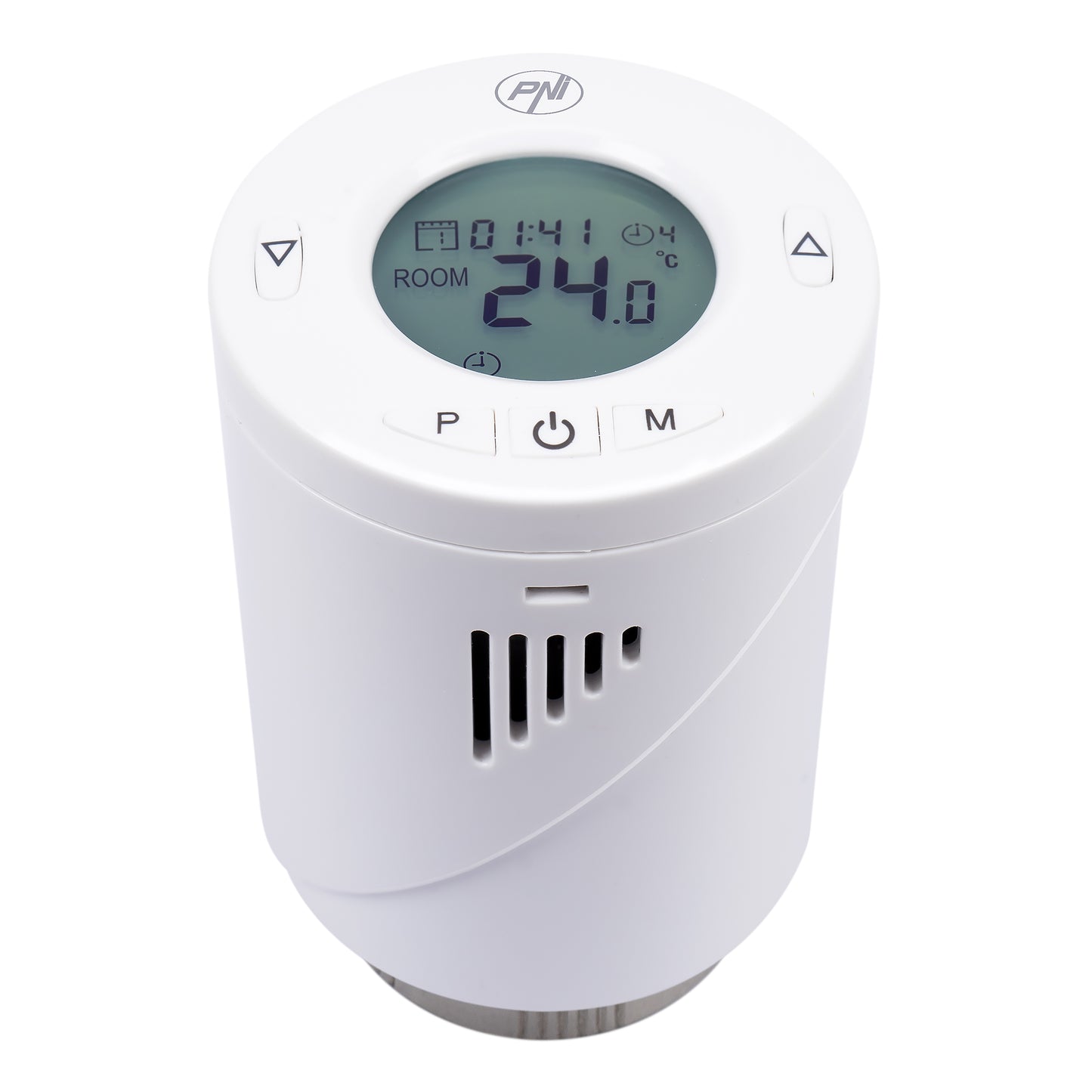 Cap termostatic inteligent PNI CT25T pentru calorifer, se conecteaza fara fir cu Hub PNI CT25WIFI cu control prin Internet, aplicatie de mobil Tuya Smart
