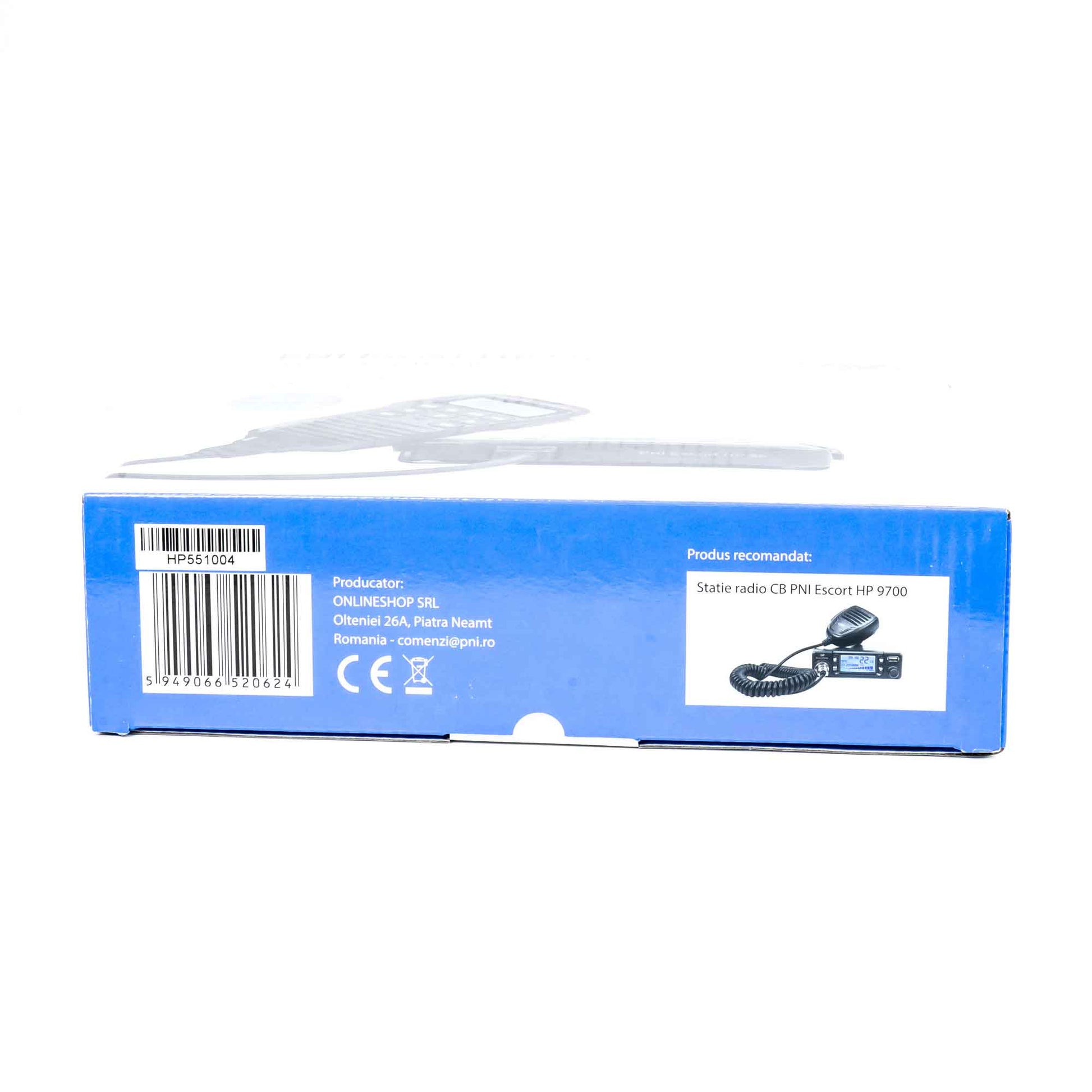 Statie radio CB PNI Escort HP 55 ASQ, multi-norma, RF Gain, ASQ, SQ reglabil, mufa de bricheta inclusa