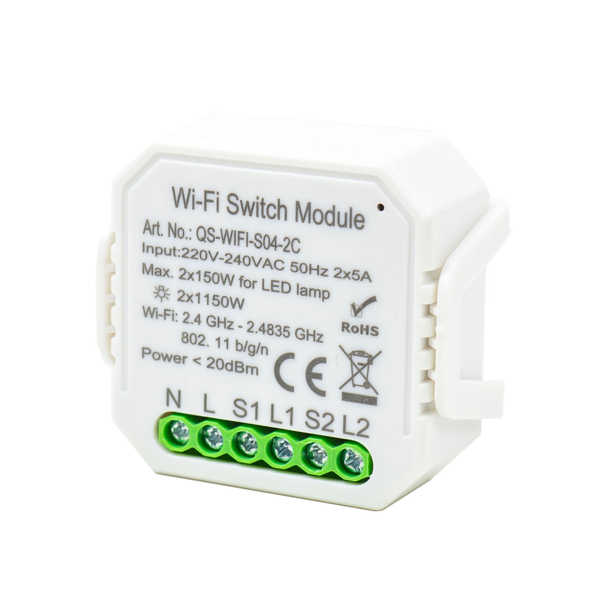 Releu inteligent PNI SafeHome PT82C 2 canale, WiFi, 2x5A, comanda prin internet, aplicatie de mobil Tuya Smart, integrare in scenarii si automatizari smart cu alte produse compatibile Tuya, Alexa si Google Assistant