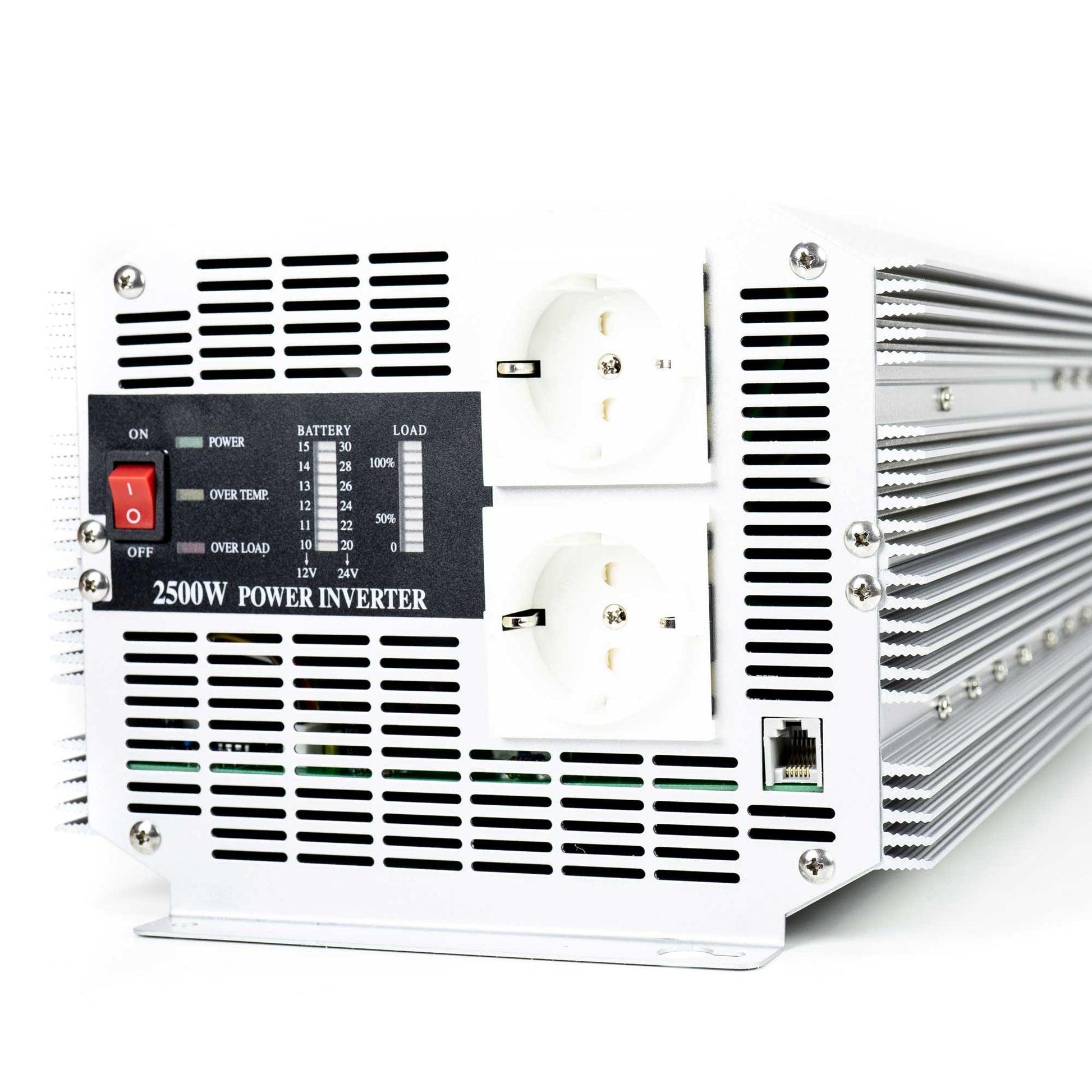 Invertor de tensiune President 2500W 12V-230V, sinusoida modificata, port USB, telecomanda inclusa