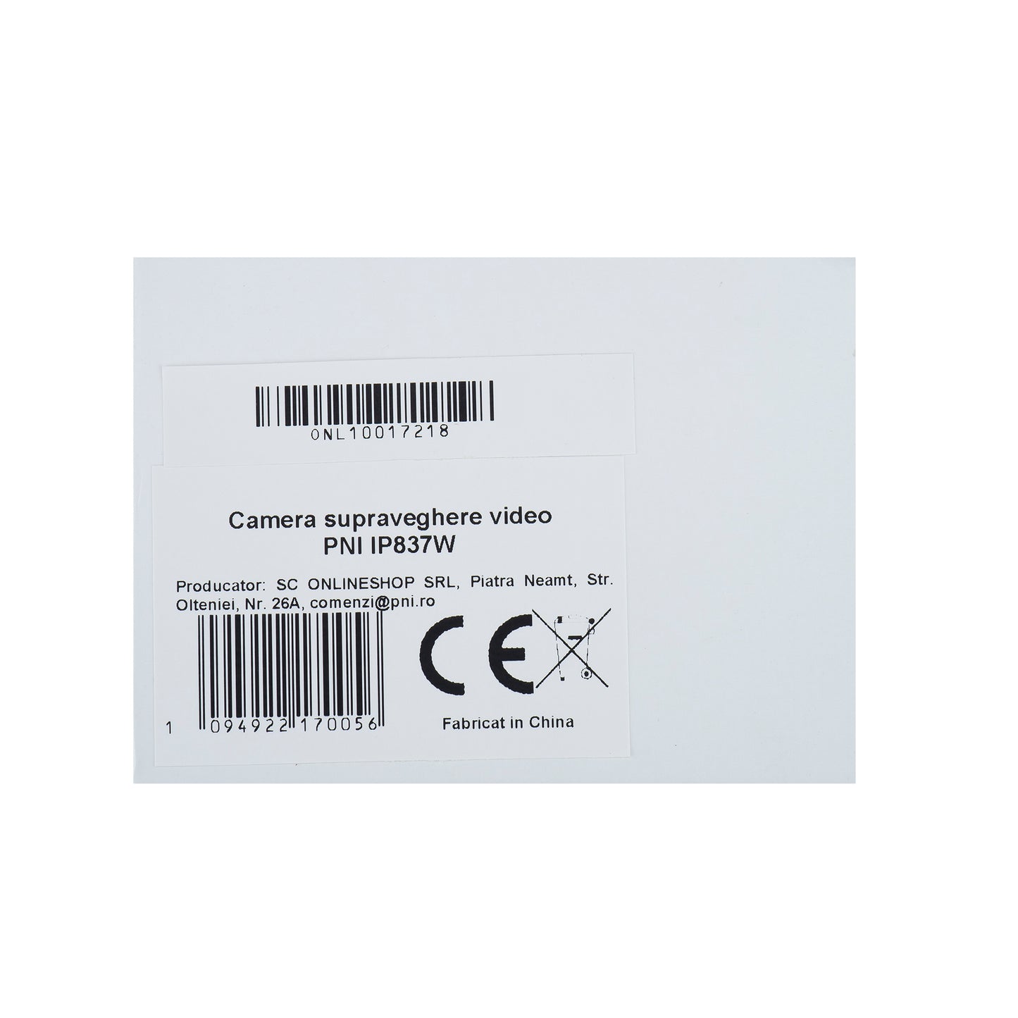 Camera supraveghere video PNI IP837W, 2MP, cu IP, P2P, wireless, slot card micro SD, audio bidirectional, control prin aplicatia Tuya Smart