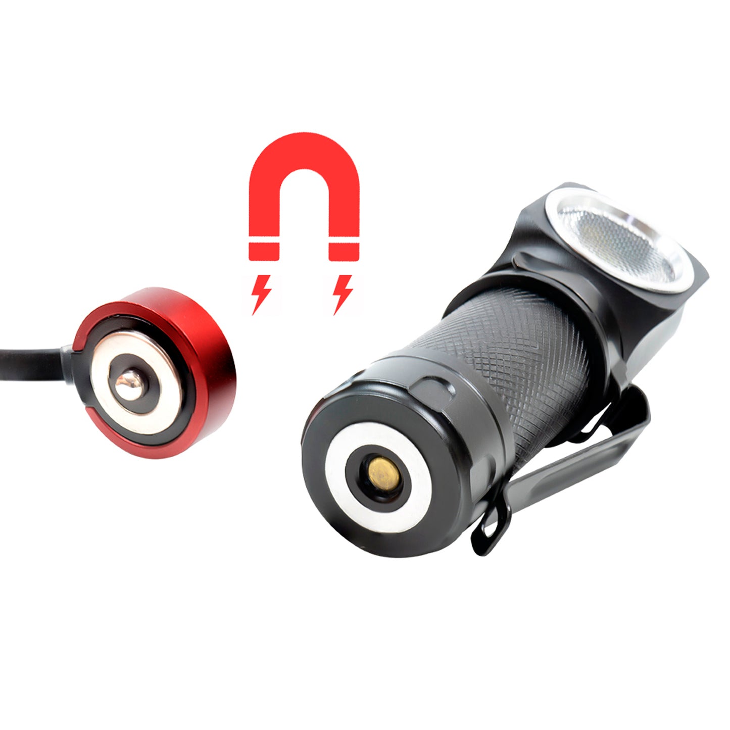 Cablu USB pentru incarcare lanterne PNI Adventure F75, cu contact magnetic, lungime 50 cm