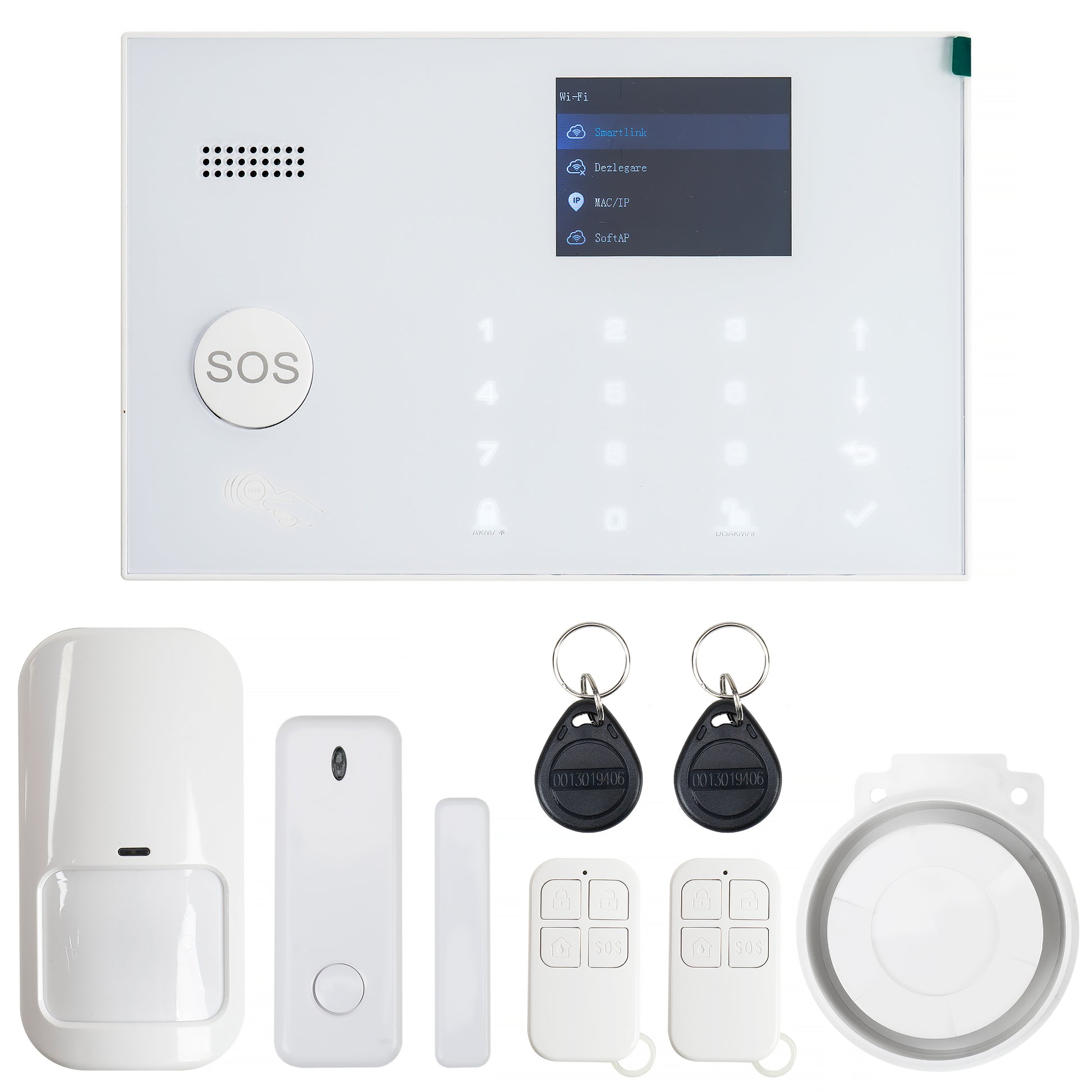 Sistem de alarma wireless PNI SafeHome PT700 WiFi si GSM 4G cu monitorizare si alerta prin Internet, SMS, apel vocal, aplicatie mobil Tuya Smart, integrare in scenarii si automatizari smart cu alte produse compatibile Tuya, Alexa si Google Assistant