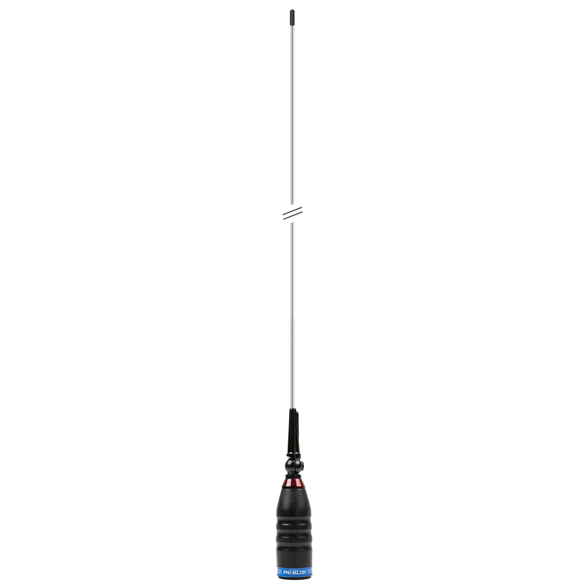 Antena CB PNI ML201 Black, lungime 201cm, 26-28MHz, 1200W cu inclinare la 90 de grade