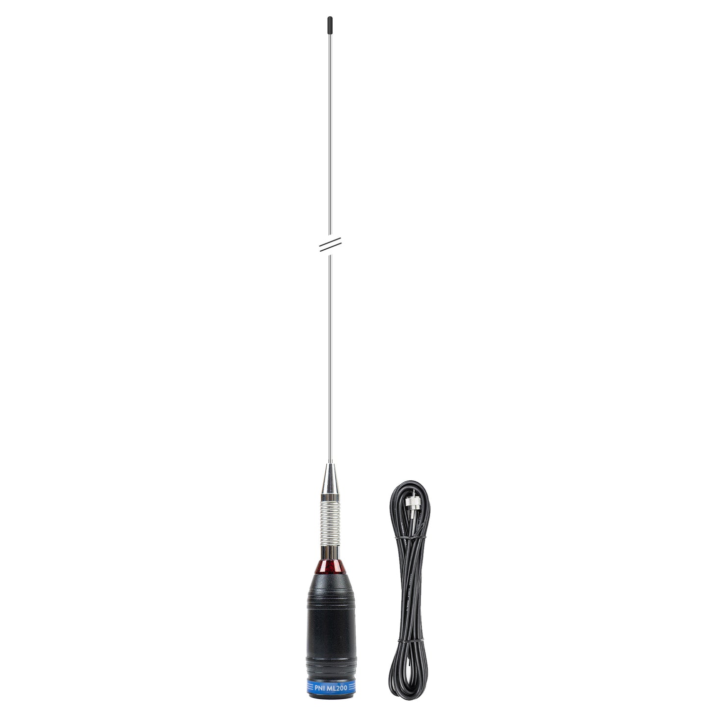 Antena CB PNI ML200, lungime 200cm, 26-28MHz, 1000W cu cablu RG58 4 metri inclus