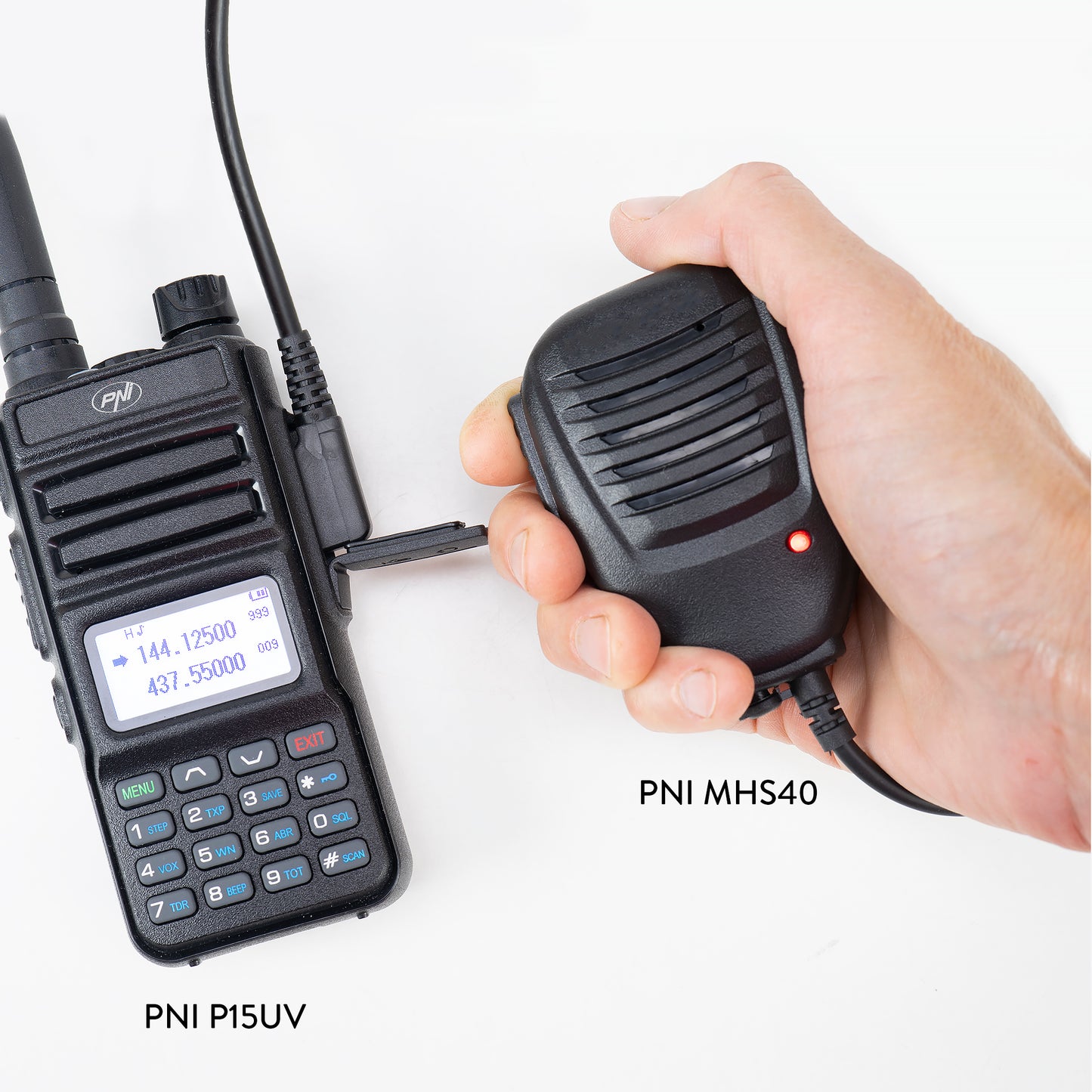 Statie radio portabila VHF/UHF PNI P15UV dual band, 144-146MHz/430-440Mhz, 999CH, cu acumulator 1500 mAh