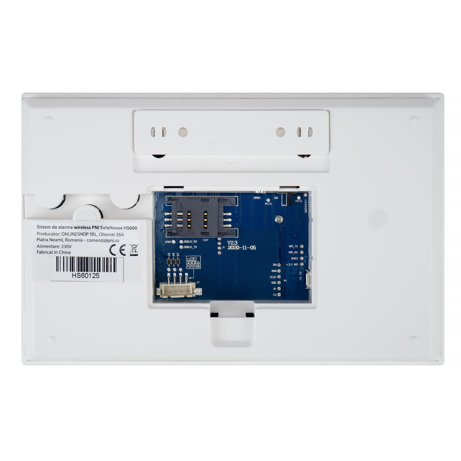 Sistem de alarma wireless PNI SafeHouse HS600 Wifi GSM 4G,  suporta 90 zone wireless si 3 zone cu fir, compatibil cu aplicatia Tuya Smart, alerta prin SMS, apel vocal, notificare pe telefon