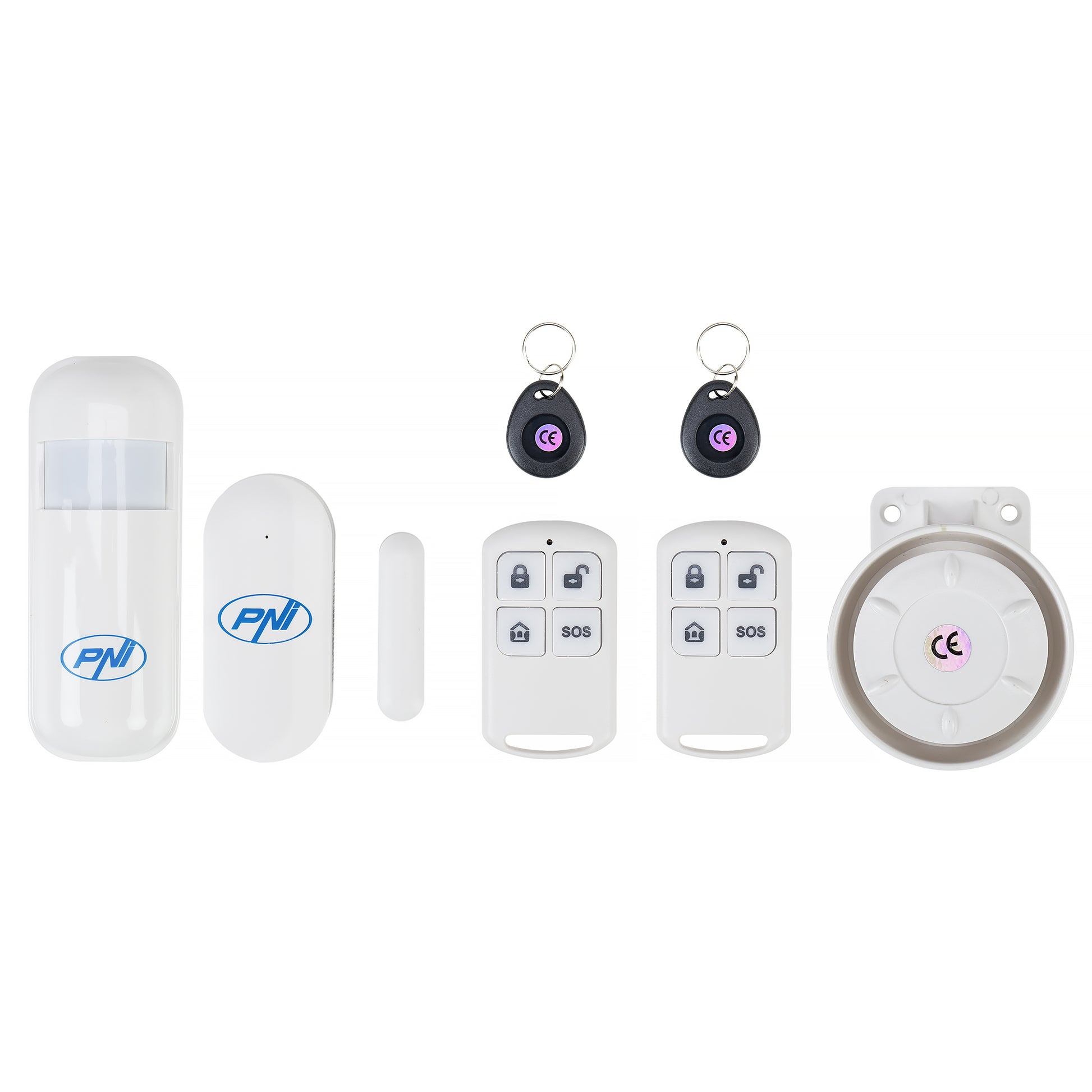 Sistem de alarma wireless PNI SafeHouse HS600 Wifi GSM 4G,  suporta 90 zone wireless si 3 zone cu fir, compatibil cu aplicatia Tuya Smart, alerta prin SMS, apel vocal, notificare pe telefon
