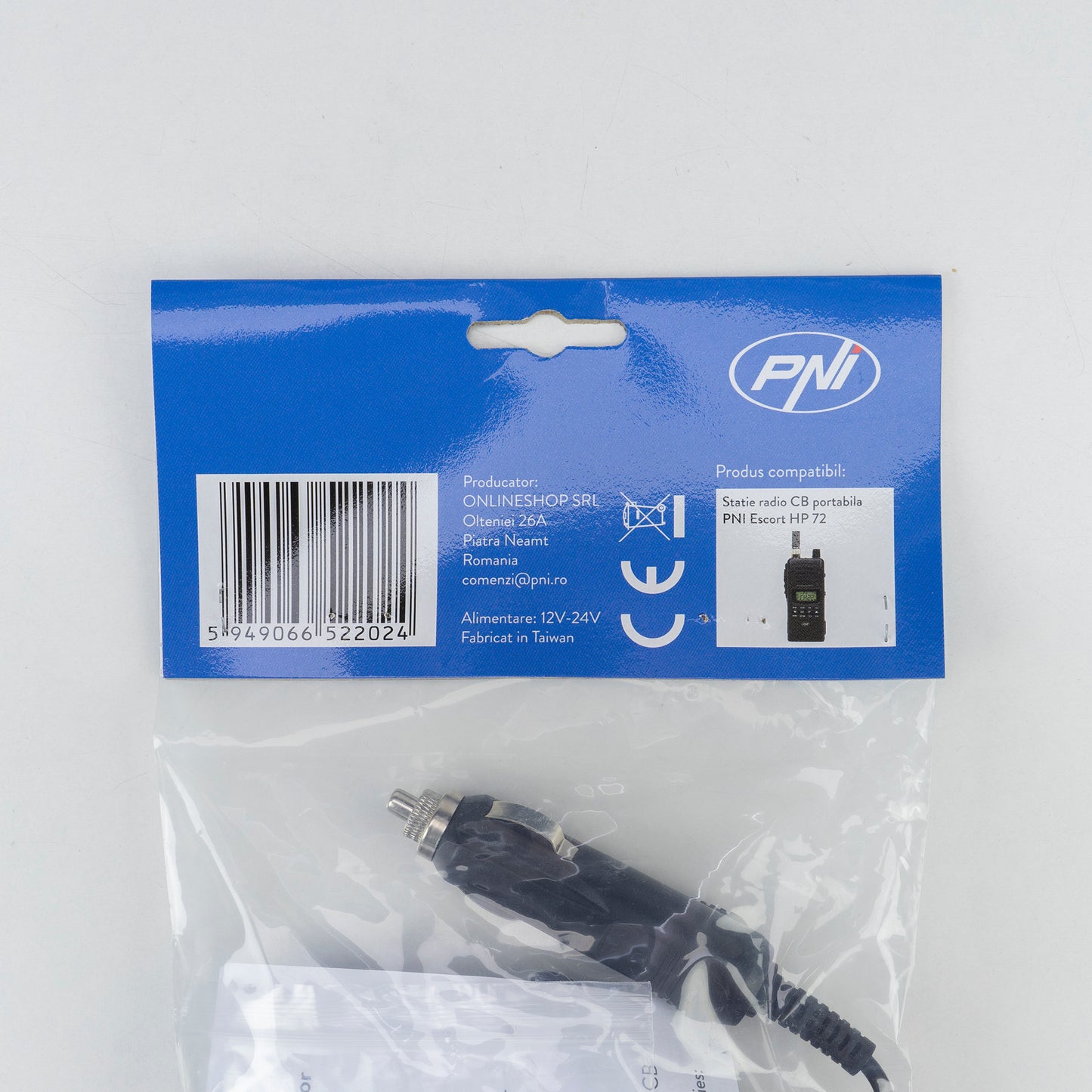 Adaptor PNI pentru alimentare 12V-24V si antena exterioara pentru statia radio CB portabila PNI Escort HP 72