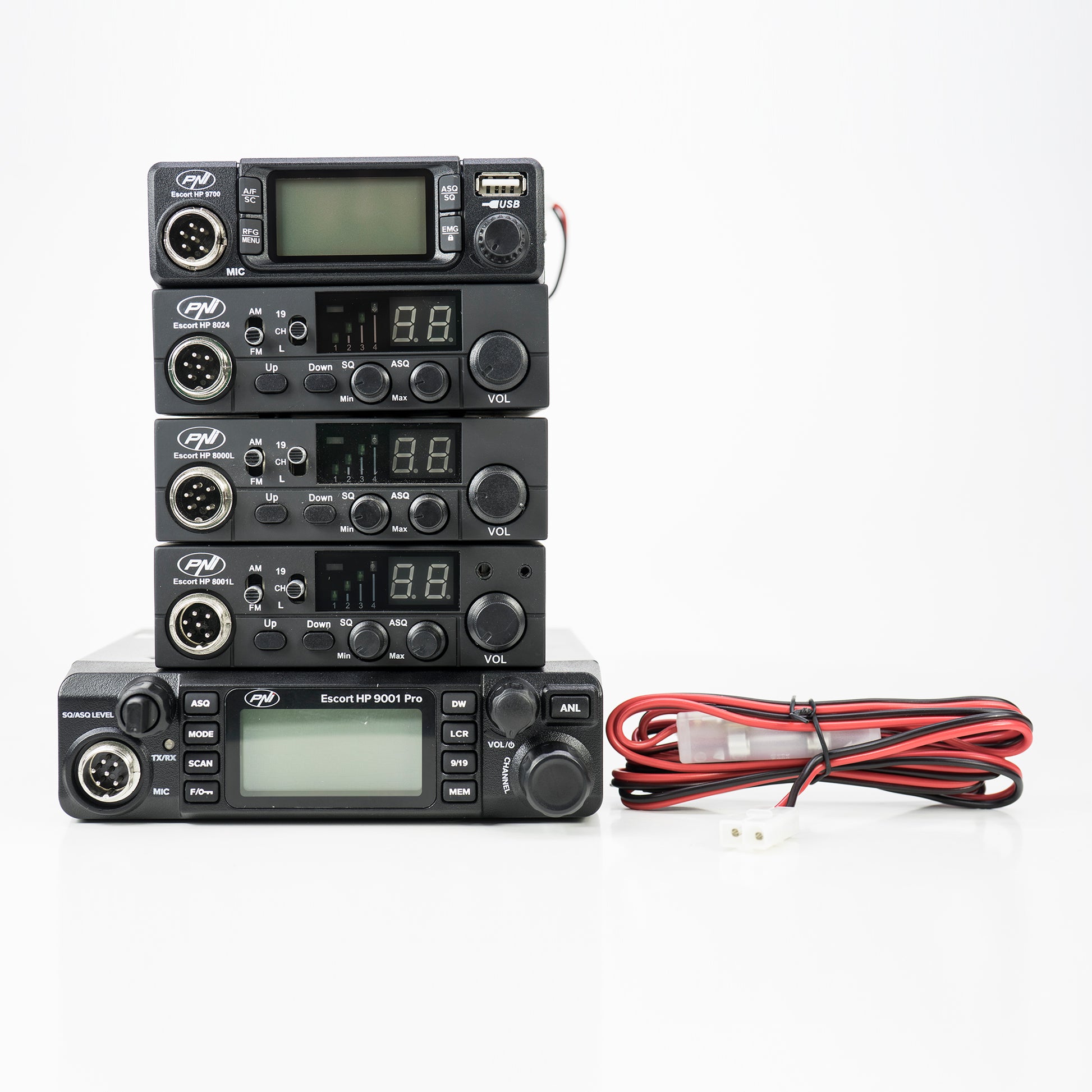 Cablu alimentare PNI cu siguranta 3A si conector pentru statii radio CB PNI HP 8000L, 8001L, 8024, 9001 PRO, 9700, lungime 2 metri