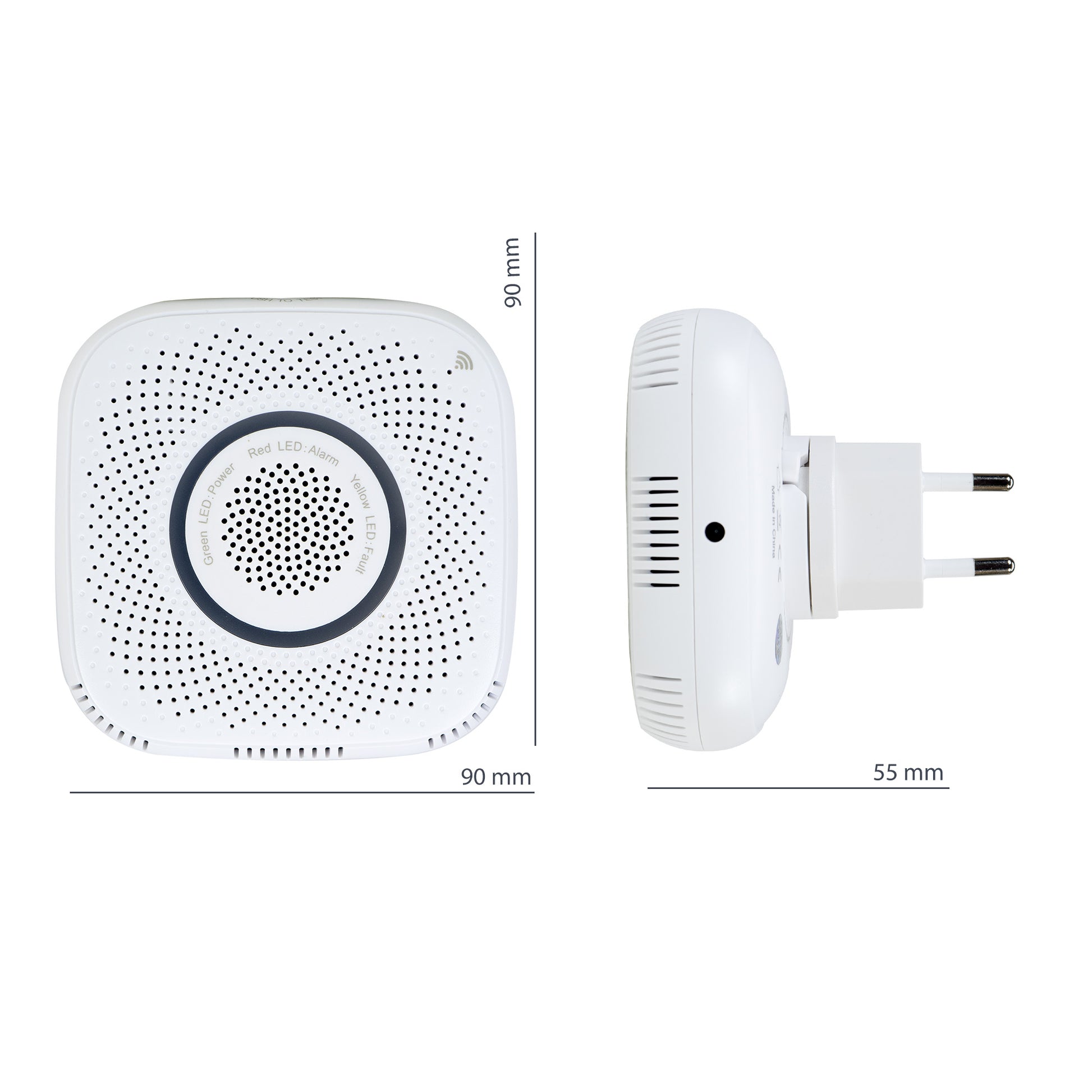Senzor de gaz inteligent PNI SafeHome PT210G WiFi cu alertare vocala, aplicatie de mobil Tuya Smart,  integrare in scenarii si automatizari smart cu alte produse compatibile Tuya, Alexa si Google Assistant