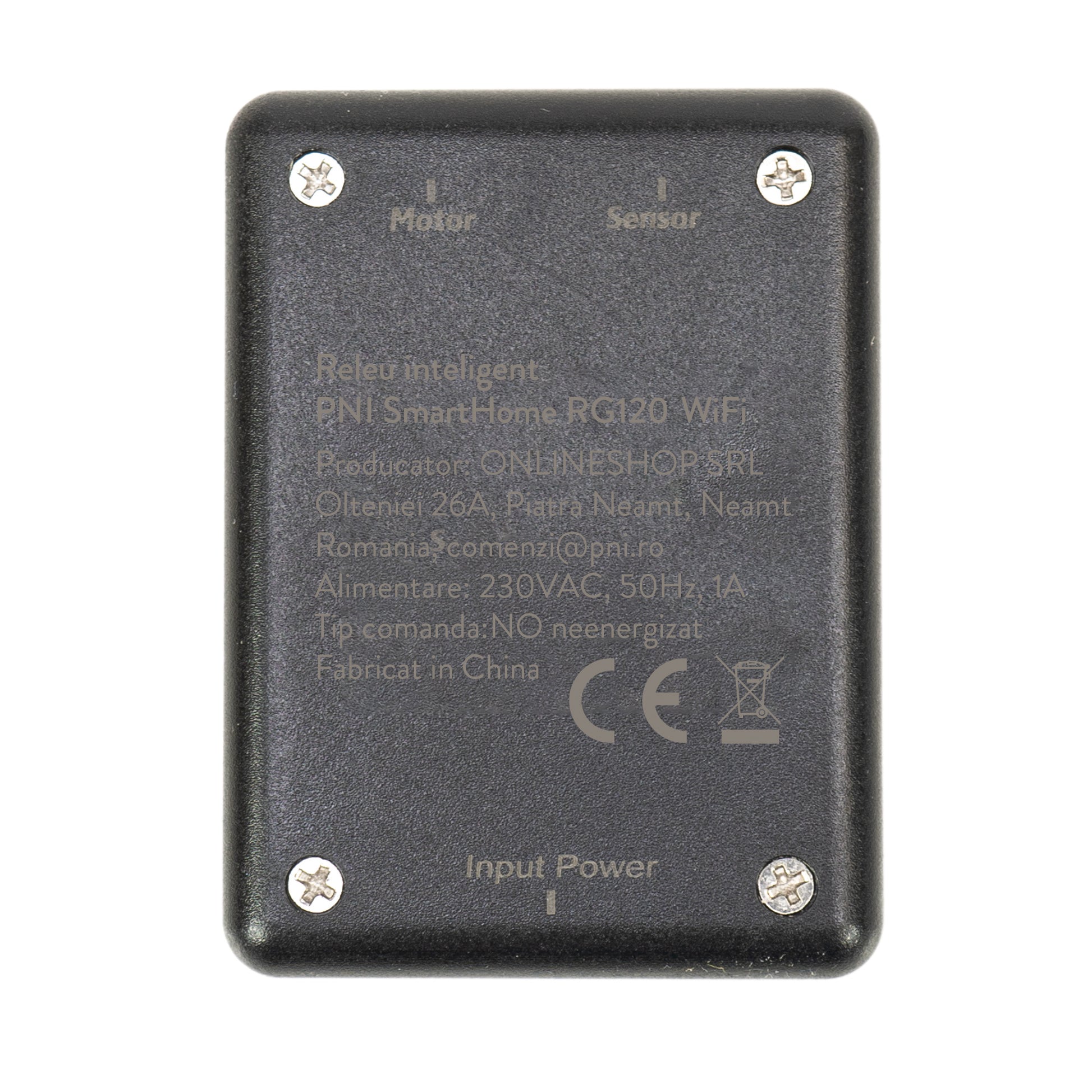 Releu inteligent PNI SmartHome RG120 WiFi pentru comanda deschidere usa garaj/poarta monitorizata prin internet cu App Tuya Smart, compatibil Amazon Alexa si Google Home, deschizător pentru uși de garaj