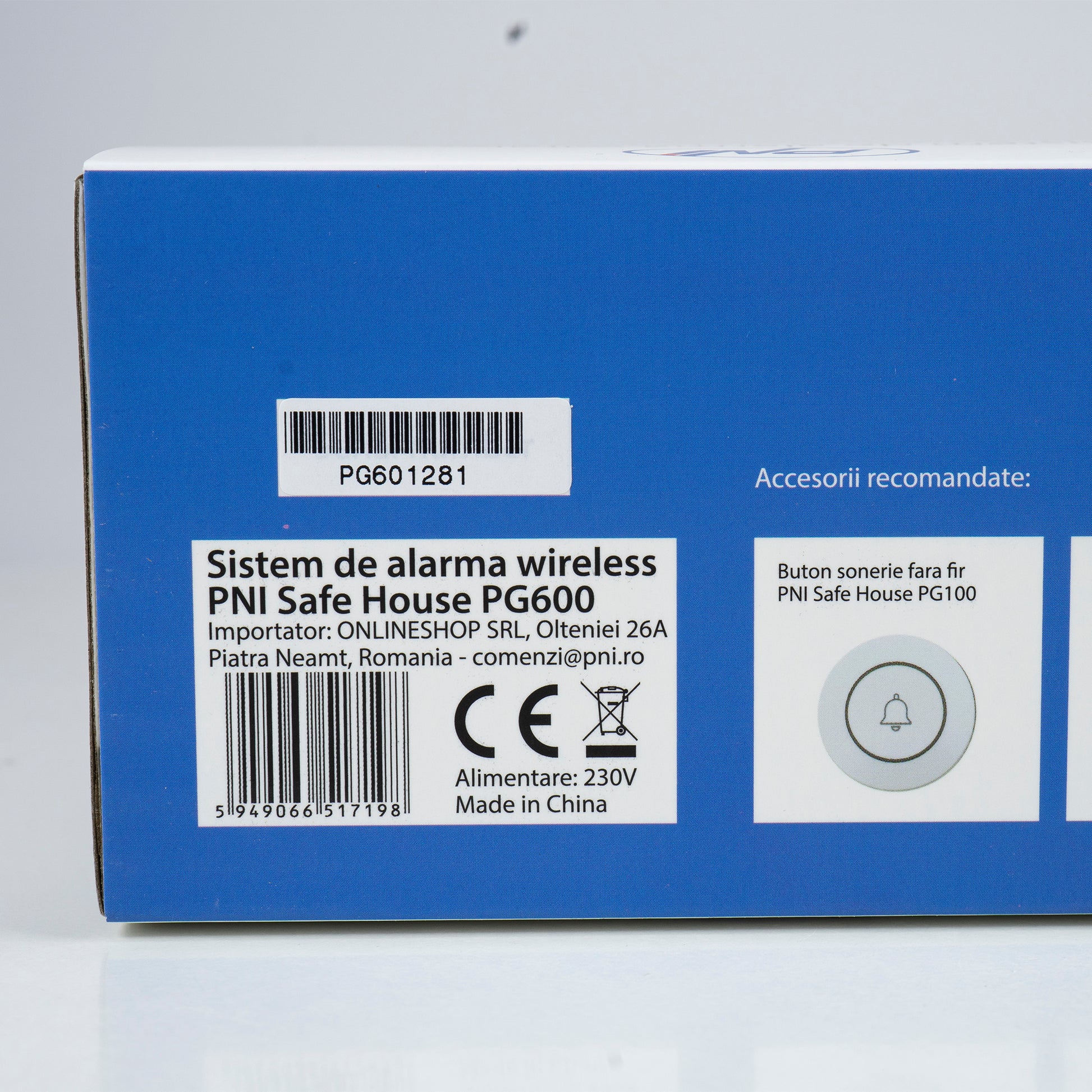 Sistem de alarma wireless PNI Safe House PG600, sistem inteligent de securitate pentru casa, conectare wireless, alarma antiefractie, alarma fara fir, alerta inteligenta prin aplicatia TUYA iOS / Android, compatibil cu Alexa si Google Assistant