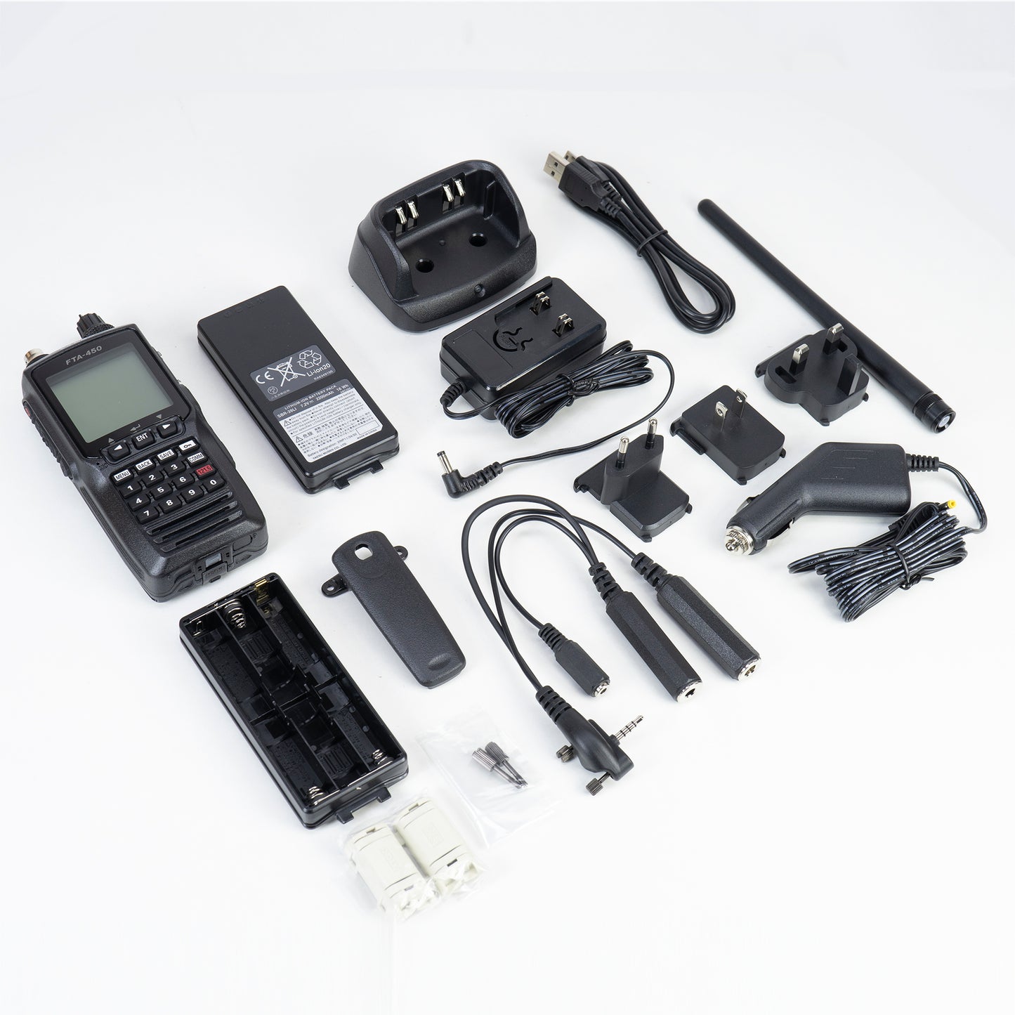 Statie radio portabila VHF Yaesu FTA450L pentru aviatie 118.000–136.975 MHz, 2200 mAh