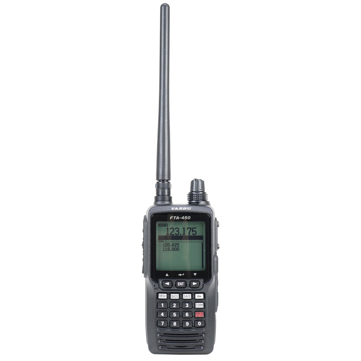 Statie radio portabila VHF Yaesu FTA450L pentru aviatie 118.000–136.975 MHz, 2200 mAh