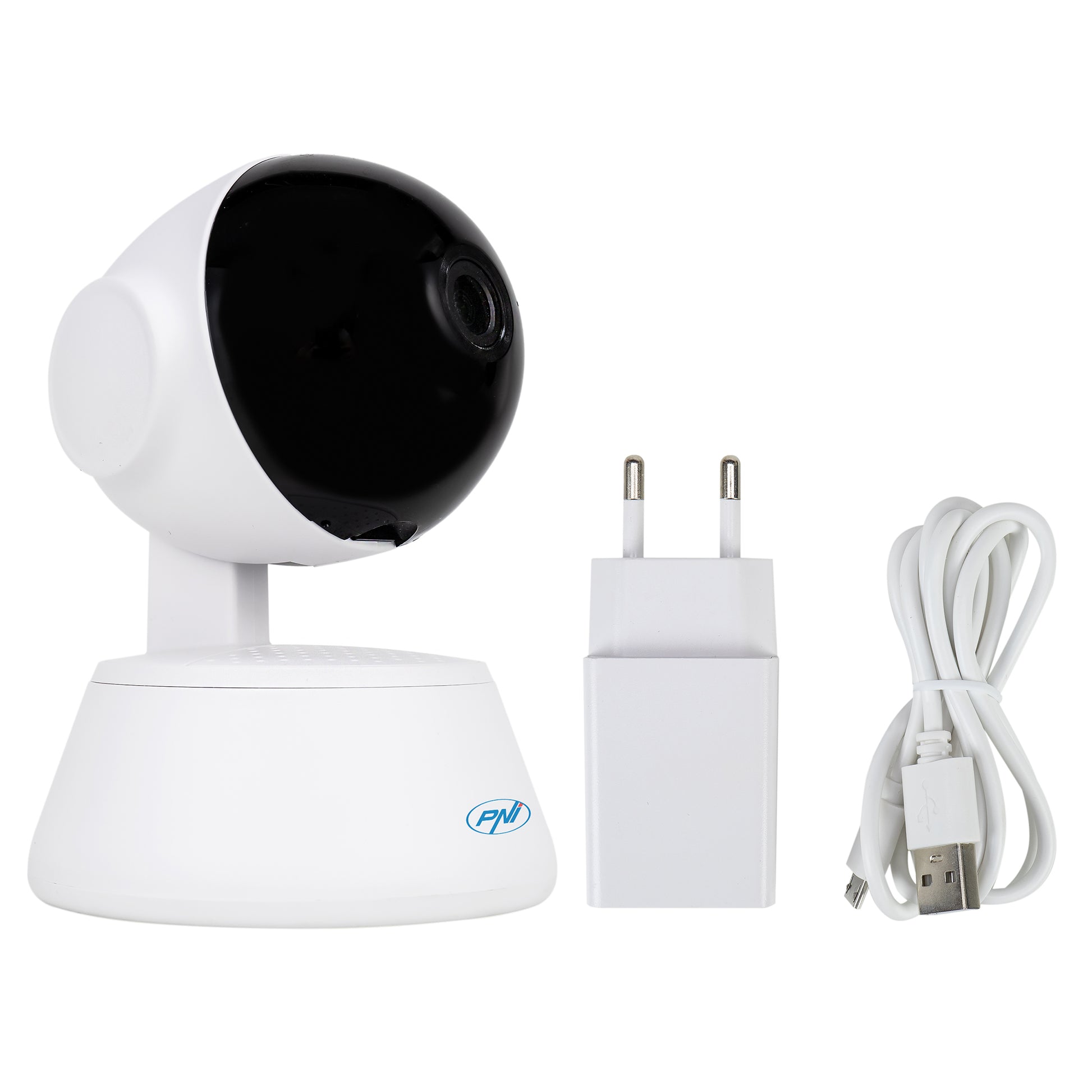 Camera supraveghere video PNI IP720LR 1080P 2 MP cu IP P2P PTZ wireless, slot card microSD