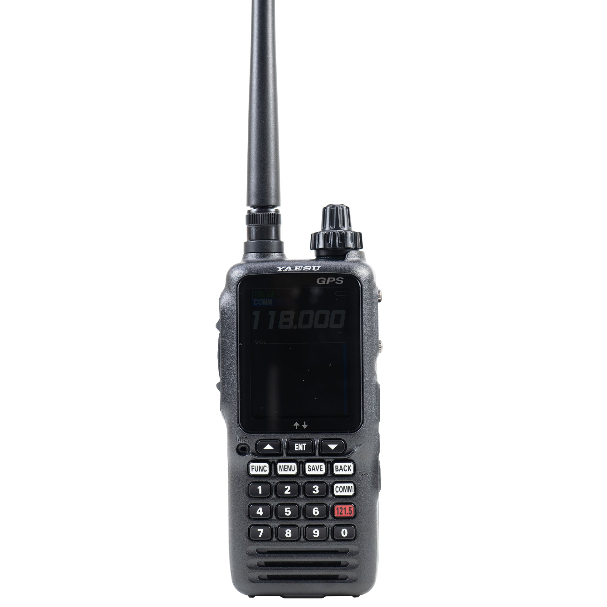 Statie radio portabila VHF Yaesu FTA850L pentru aviatie 118.000–136.992 MHz, 66 canale, 2200 mAh, IPX5