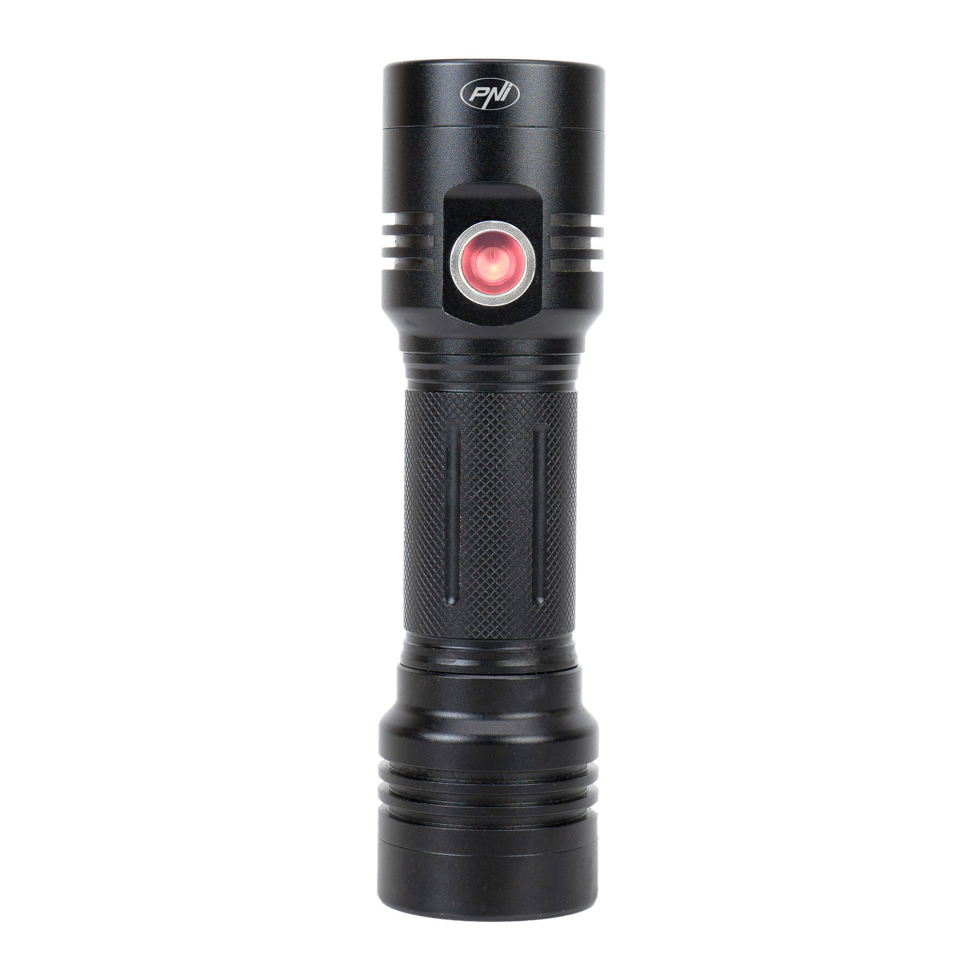 Lanterna dubla PNI Adventure F200 din aluminiu cu LED, acumulator 4000mAh si port micro USB, 3 LED-uri cu deschidere mare si unul cu focus, ambele au 3 niveluri de putere