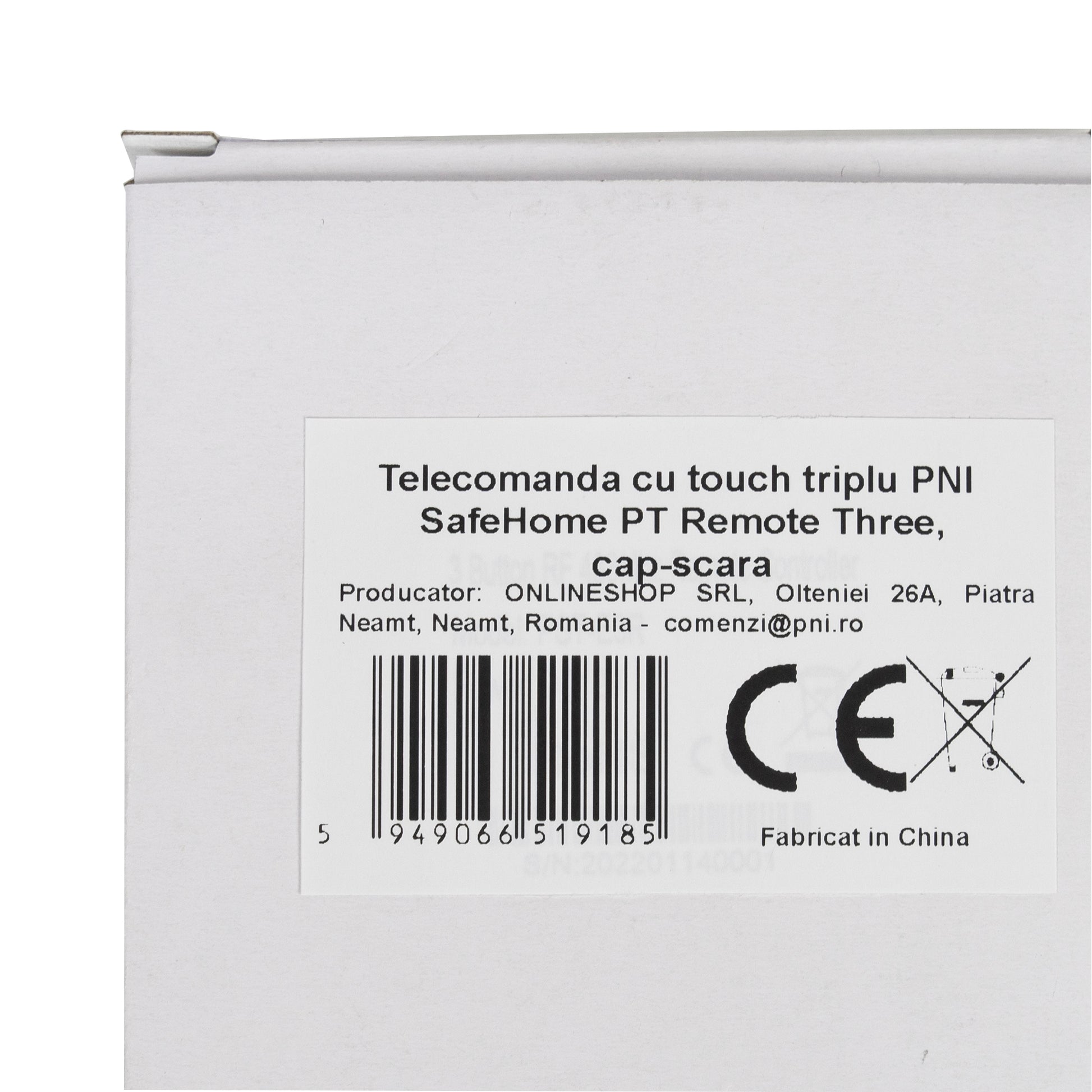 Telecomanda cu touch triplu PNI SafeHome PT Remote Three, cap-scara, portabil pentru Intrerupator inteligent PNI SafeHome PT303 WiFi