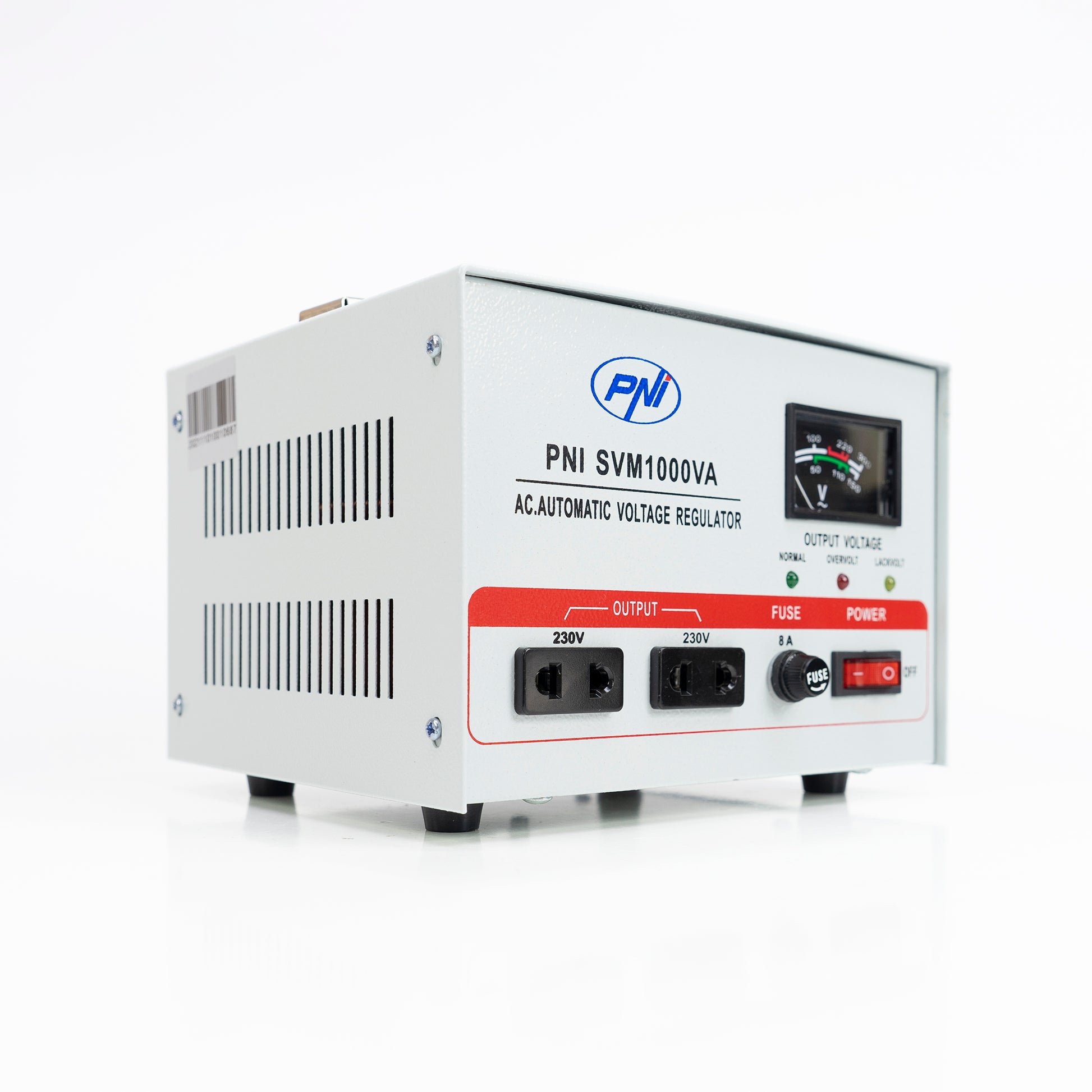 Stabilizator de tensiune PNI SVM1000VA cu servomotor, 800W, 3.6A, iesire 230V