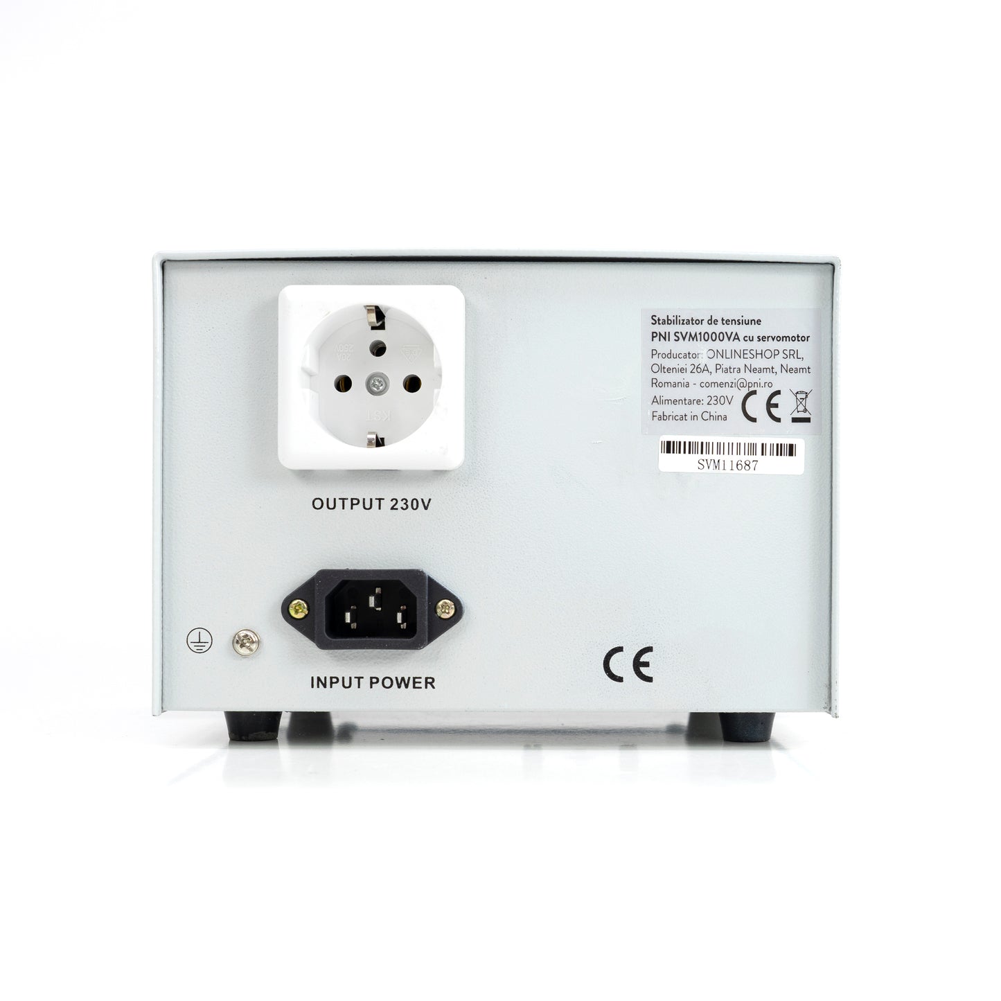 Stabilizator de tensiune PNI SVM1000VA cu servomotor, 800W, 3.6A, iesire 230V