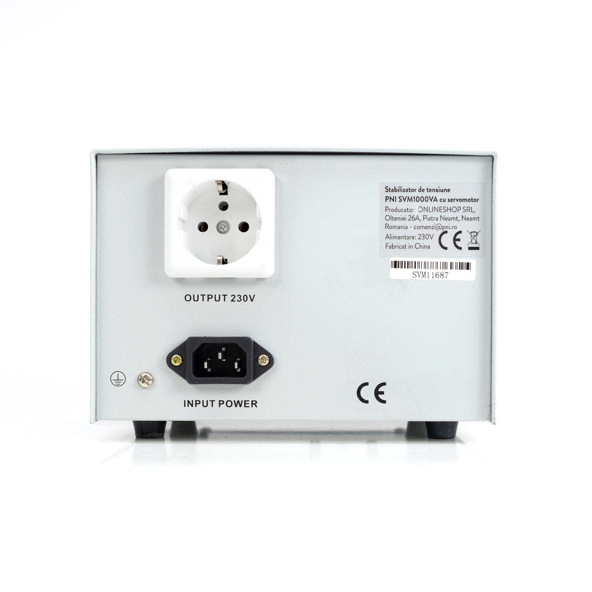 Stabilizator de tensiune PNI SVM1000VA cu servomotor, 800W, 3.6A, iesire 230V
