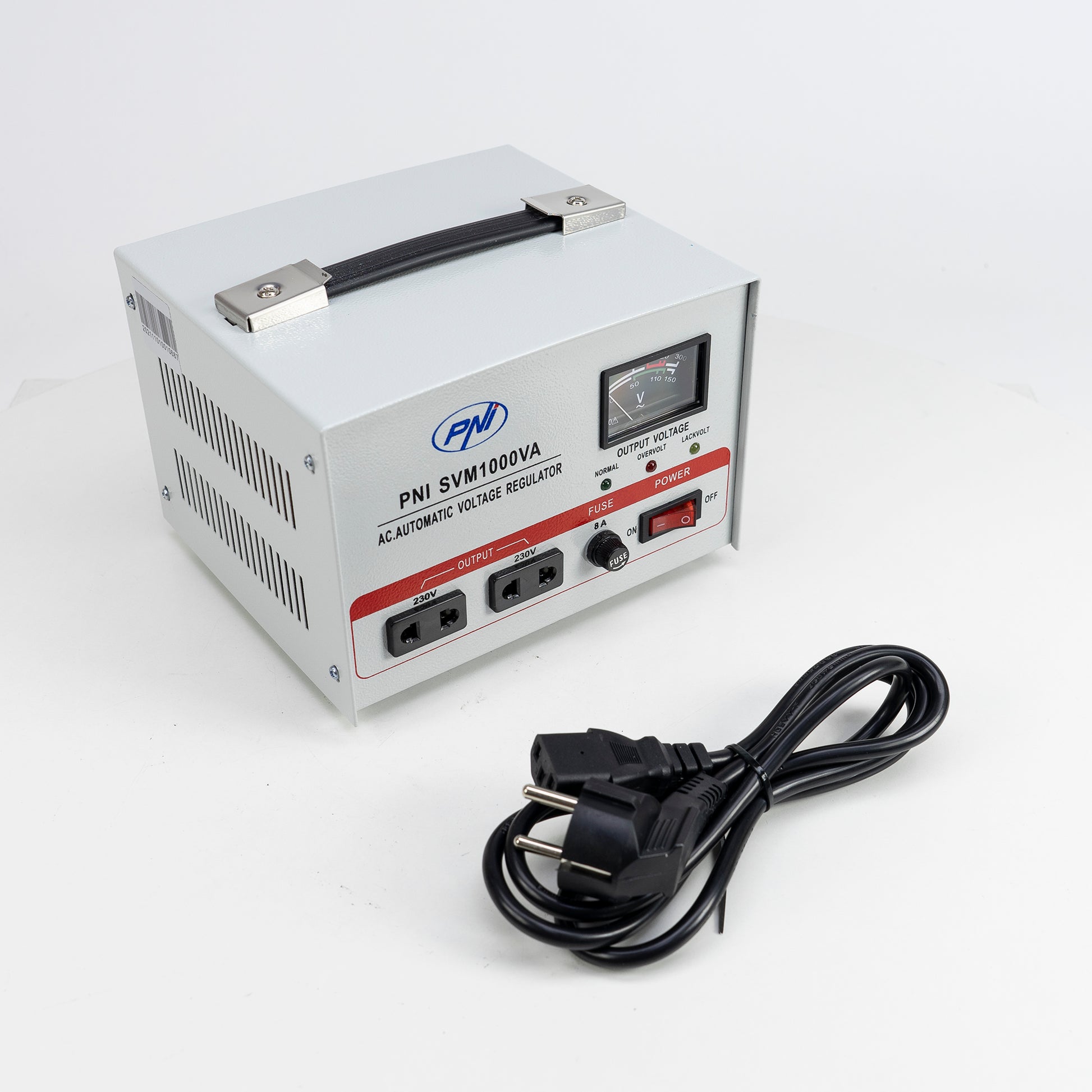 Stabilizator de tensiune PNI SVM1000VA cu servomotor, 800W, 3.6A, iesire 230V