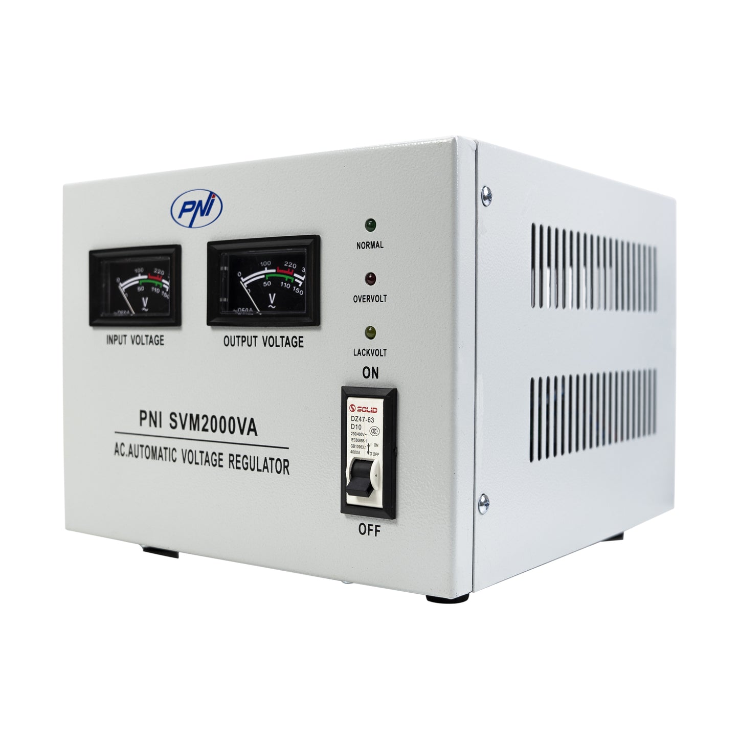 Stabilizator de tensiune PNI SVM2000VA cu servomotor, 1600W, 7.2A, iesire 230V