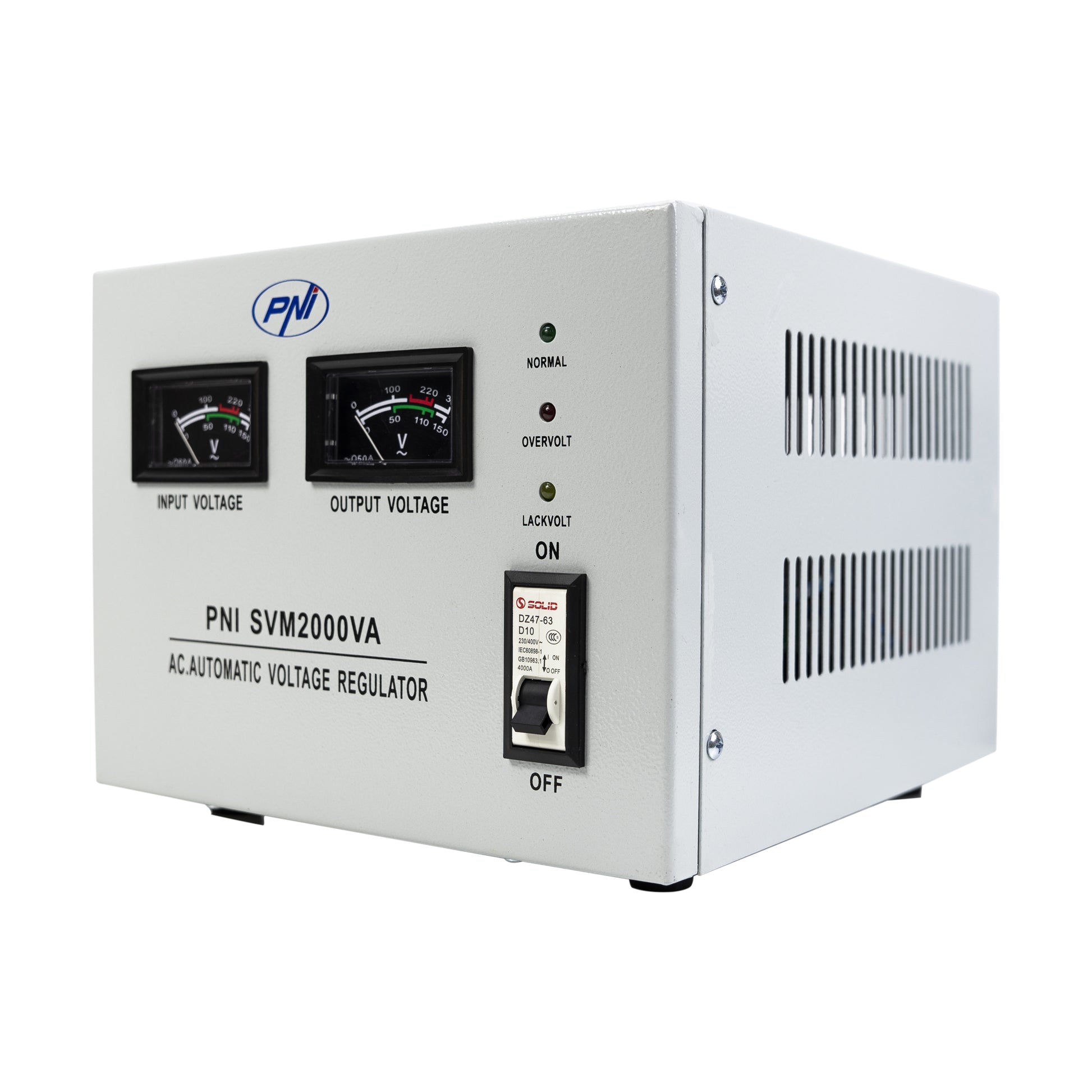 Stabilizator de tensiune PNI SVM2000VA cu servomotor, 1600W, 7.2A, iesire 230V