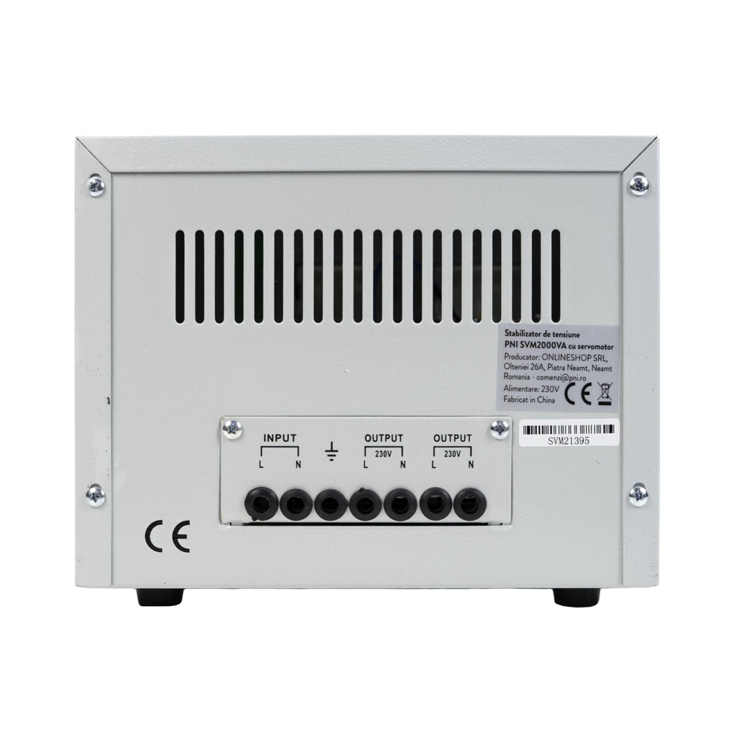Stabilizator de tensiune PNI SVM2000VA cu servomotor, 1600W, 7.2A, iesire 230V
