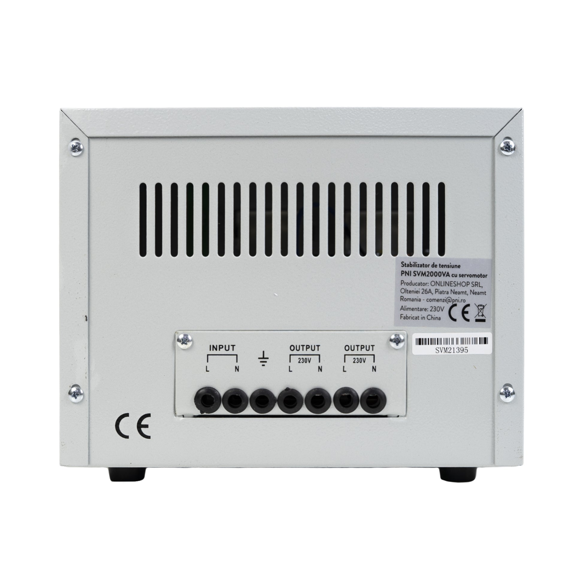 Stabilizator de tensiune PNI SVM2000VA cu servomotor, 1600W, 7.2A, iesire 230V