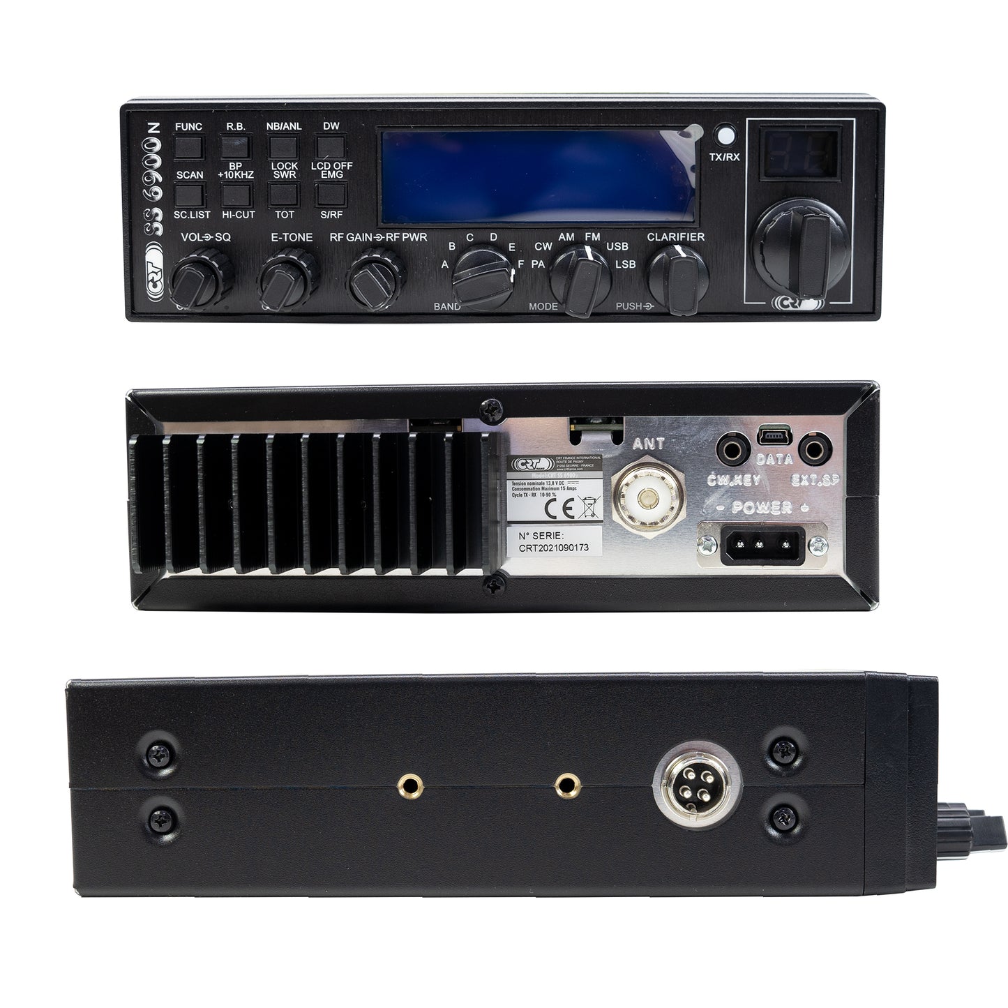 Statie radioamatori CRT SS 6900 VOX CB, AM, FM, USB, SSB, CW, PA, 28-29.7Mhz, ASQ, RF Gain, Roger Beep, 12V, programabil