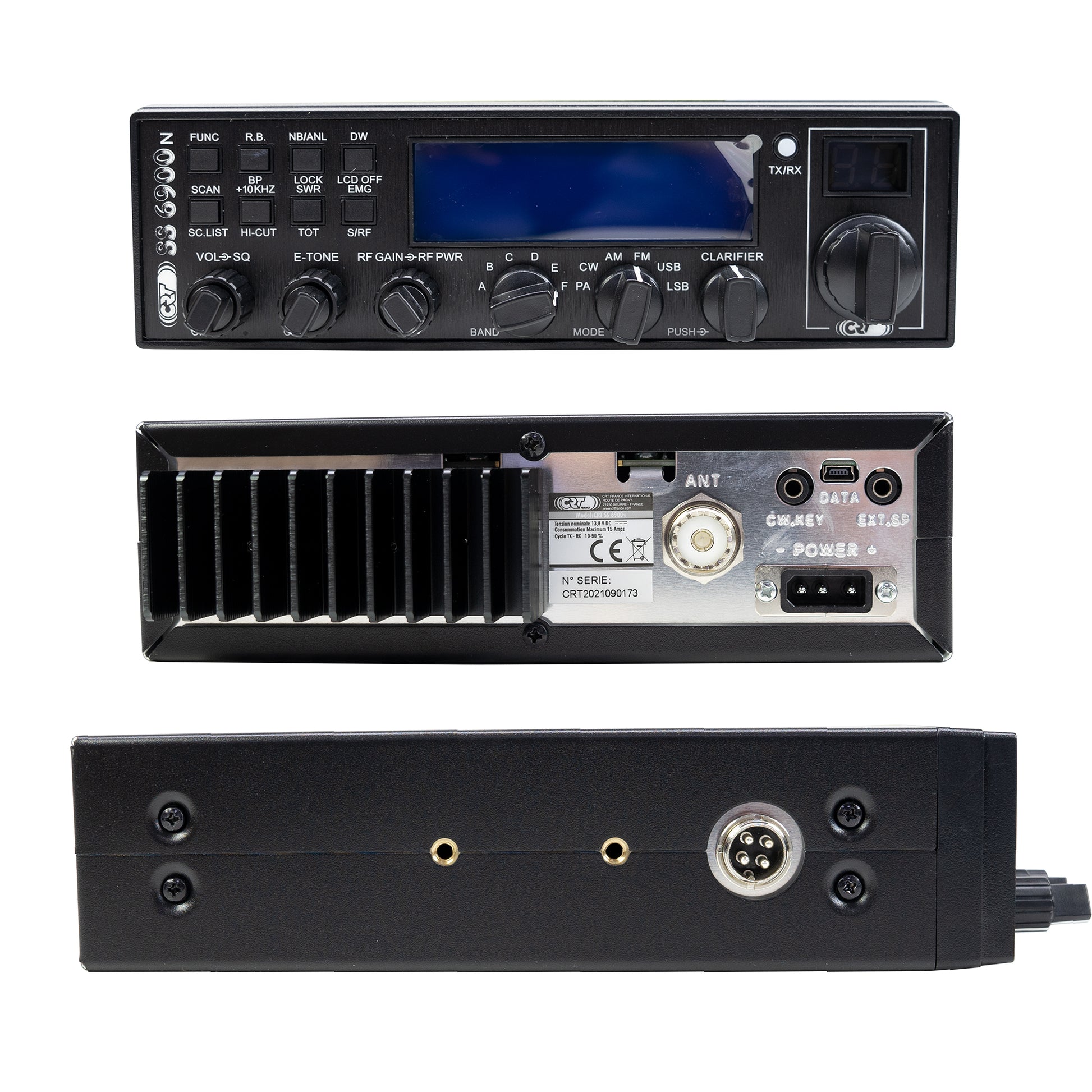 Statie radioamatori CRT SS 6900 VOX CB, AM, FM, USB, SSB, CW, PA, 28-29.7Mhz, ASQ, RF Gain, Roger Beep, 12V, programabil