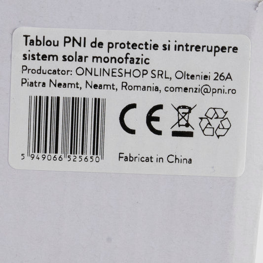 Tablou PNI CBM-2 de protectie si intrerupere sistem solar monofazic