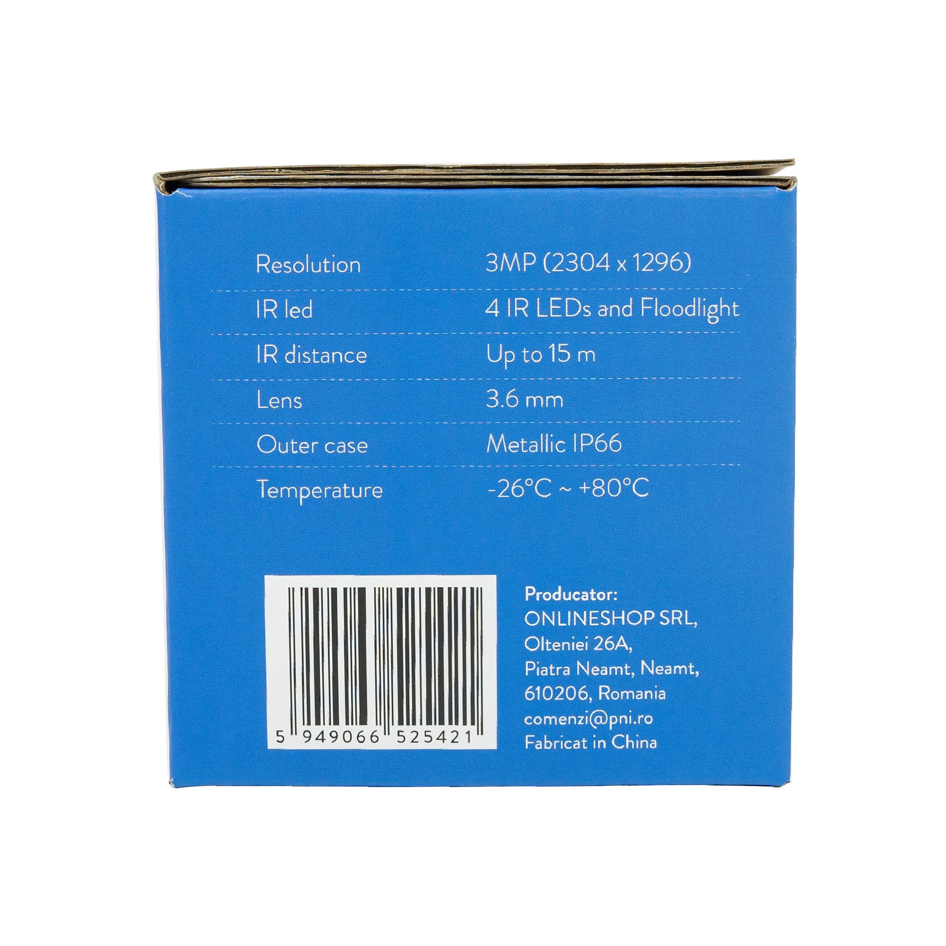 Camera supraveghere video PNI IP3POE cu IP, 3MP, de exterior IP66, microfon incorporat, compatibila cu sistemul de supraveghere POE PNI House IPMAX POE 3 si PNI House IPMAX POE 3LR