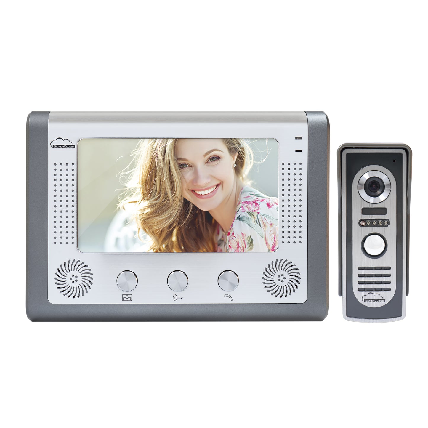 Interfon video SilverCloud House 715, ecran LCD 7 inch, camera de exterior, night vision, iesire yala electromagnetica