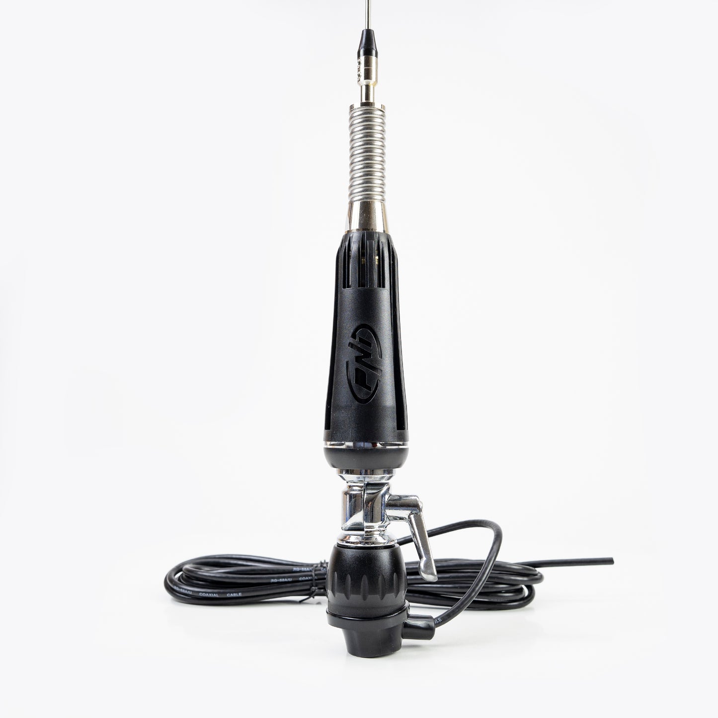 Antena CB PNI LED 1000 rabatabila, 80 cm lungime, cu cablu si montura fixa tip fluture, 26-30 MHz, 300 Watt, ilumineaza in timpul emisiei