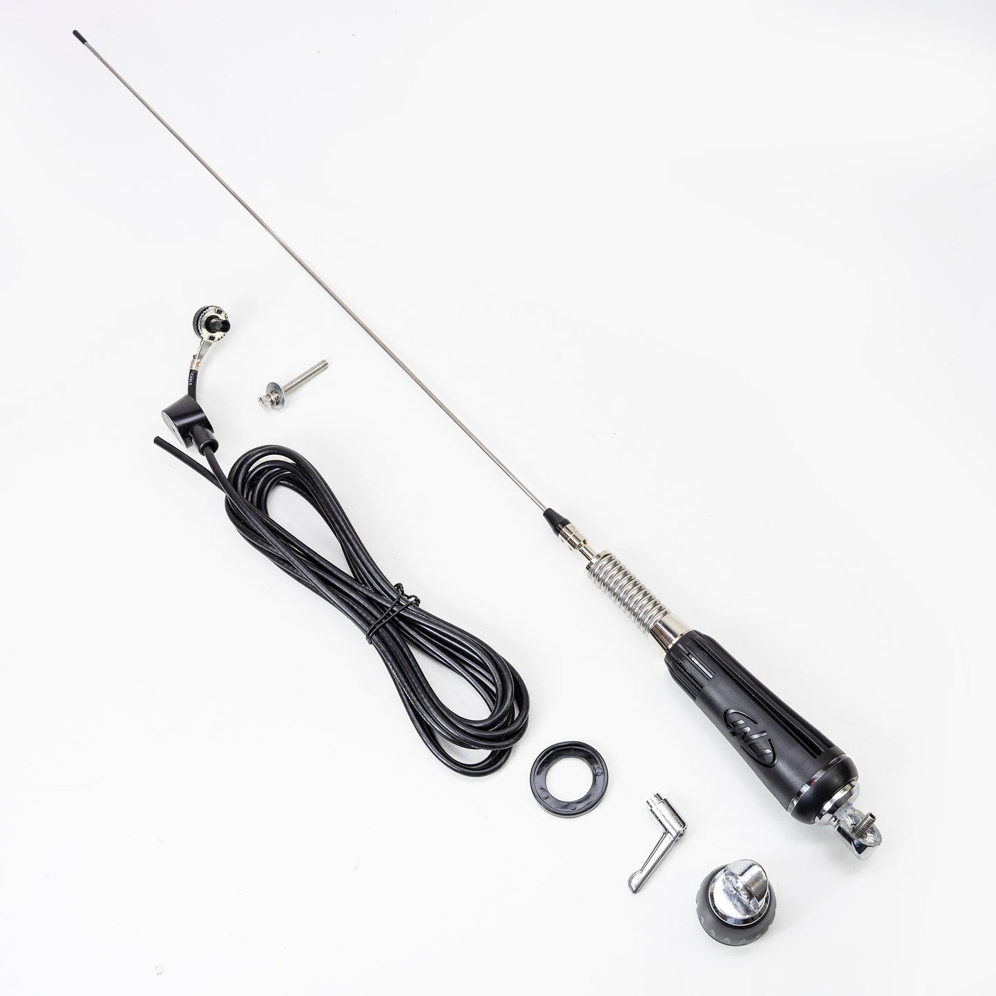 Antena CB PNI LED 1000 rabatabila, 80 cm lungime, cu cablu si montura fixa tip fluture, 26-30 MHz, 300 Watt, ilumineaza in timpul emisiei
